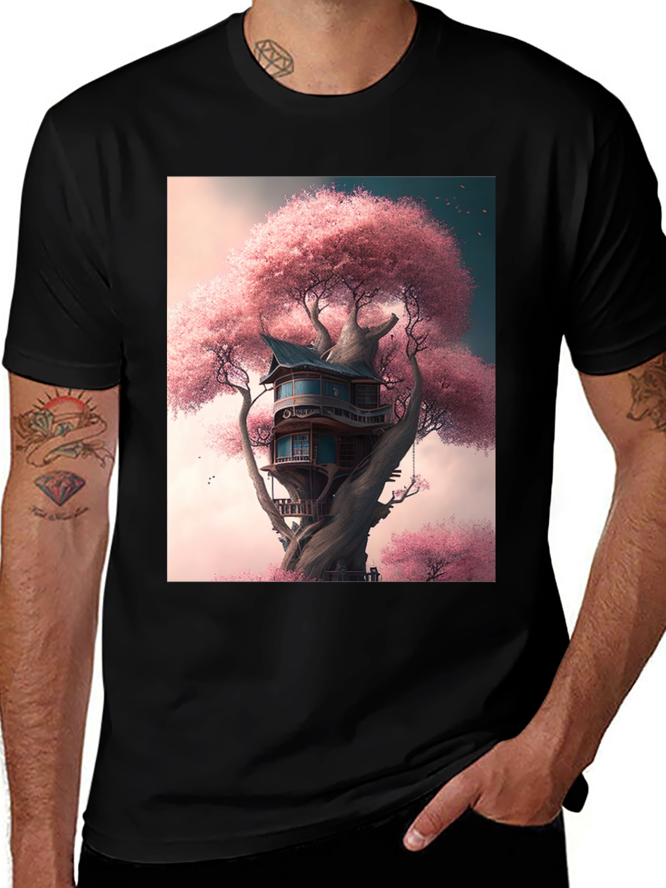 Cherry Blossom Treehouse Graphic Tee