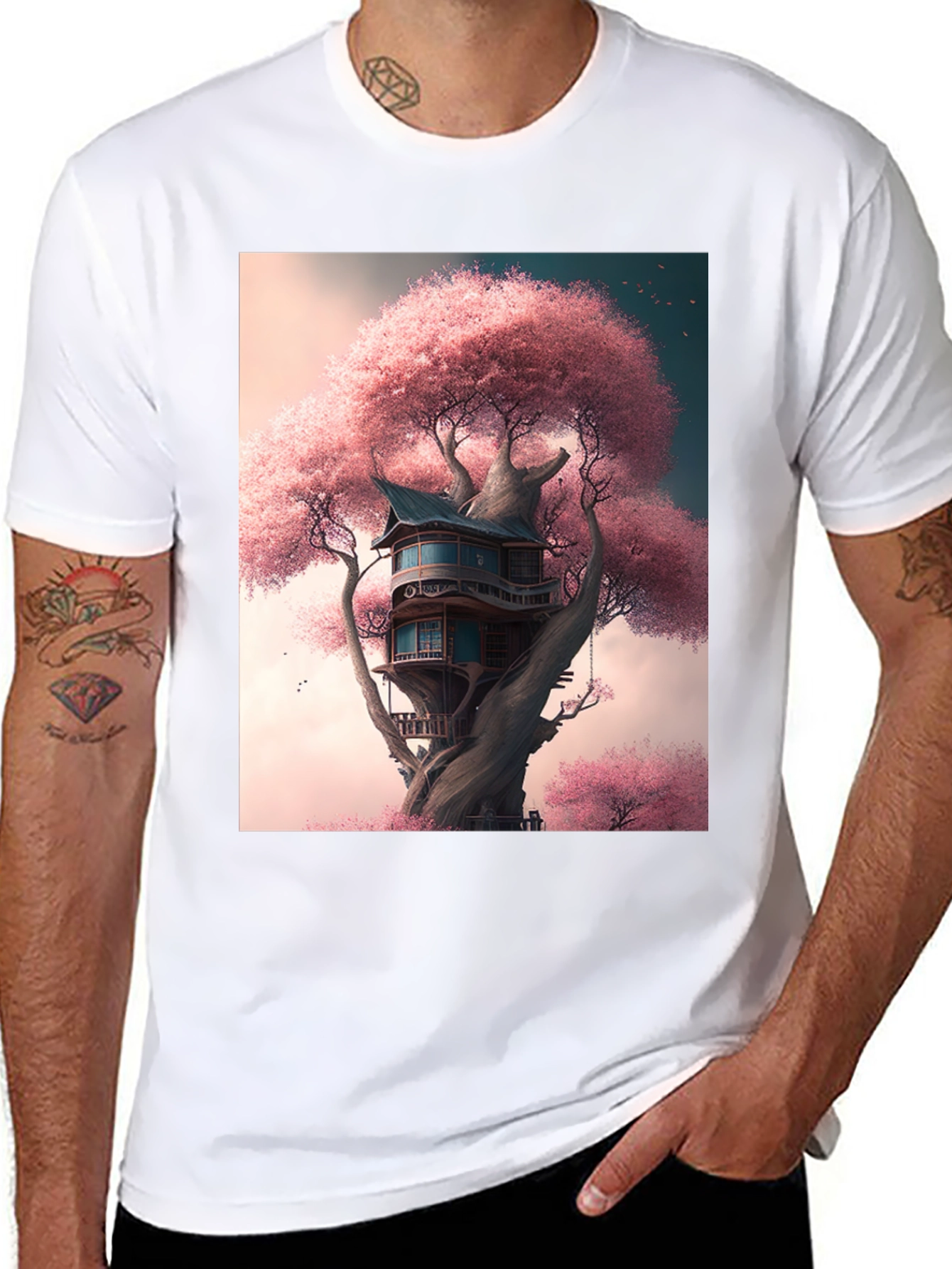 Cherry Blossom Treehouse Graphic Tee