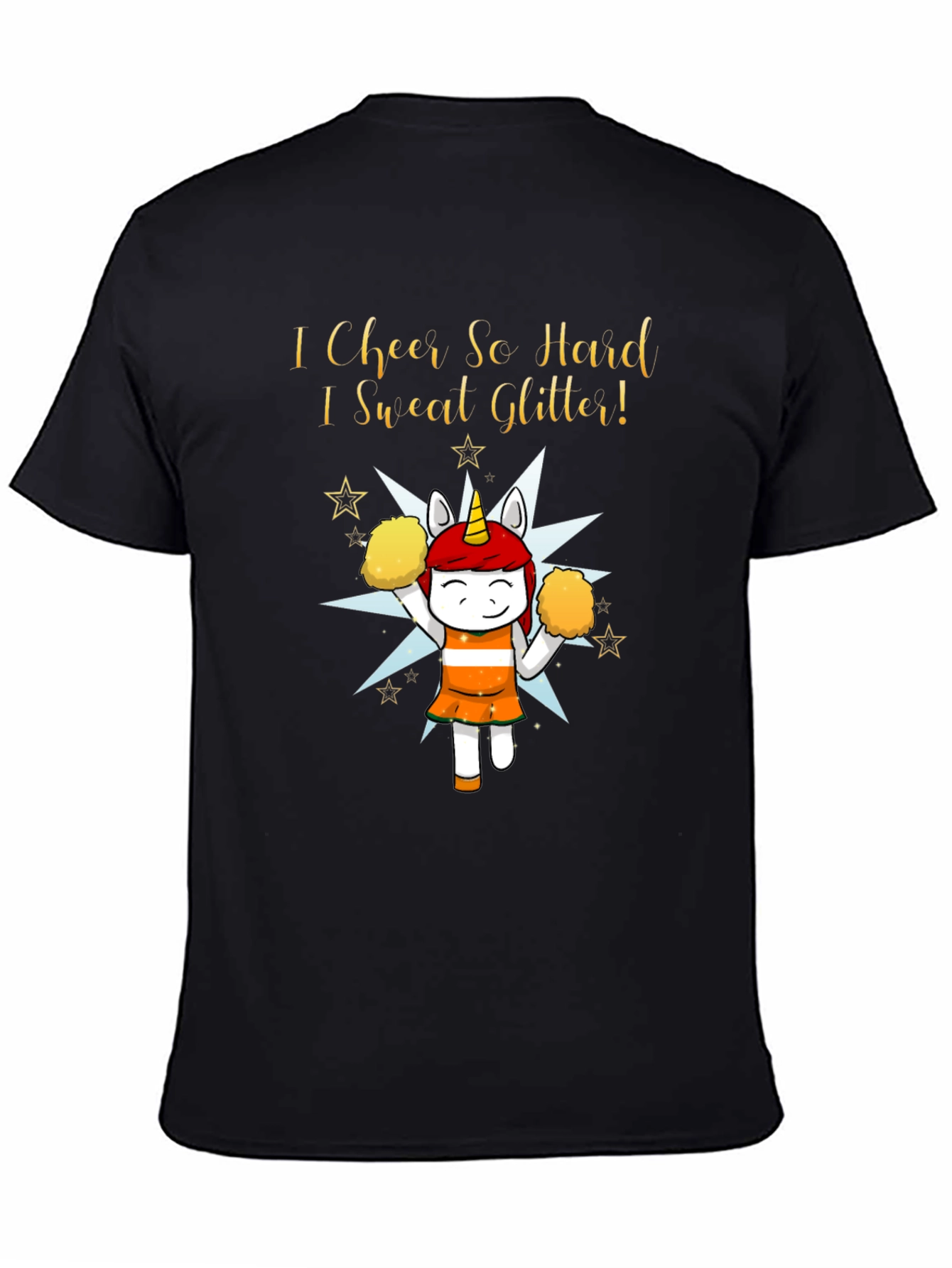 Cheerleader Unicorn Graphic T-Shirt