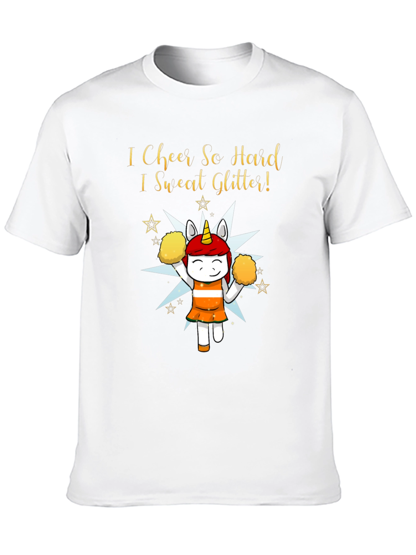 Cheerleader Unicorn Graphic T-Shirt