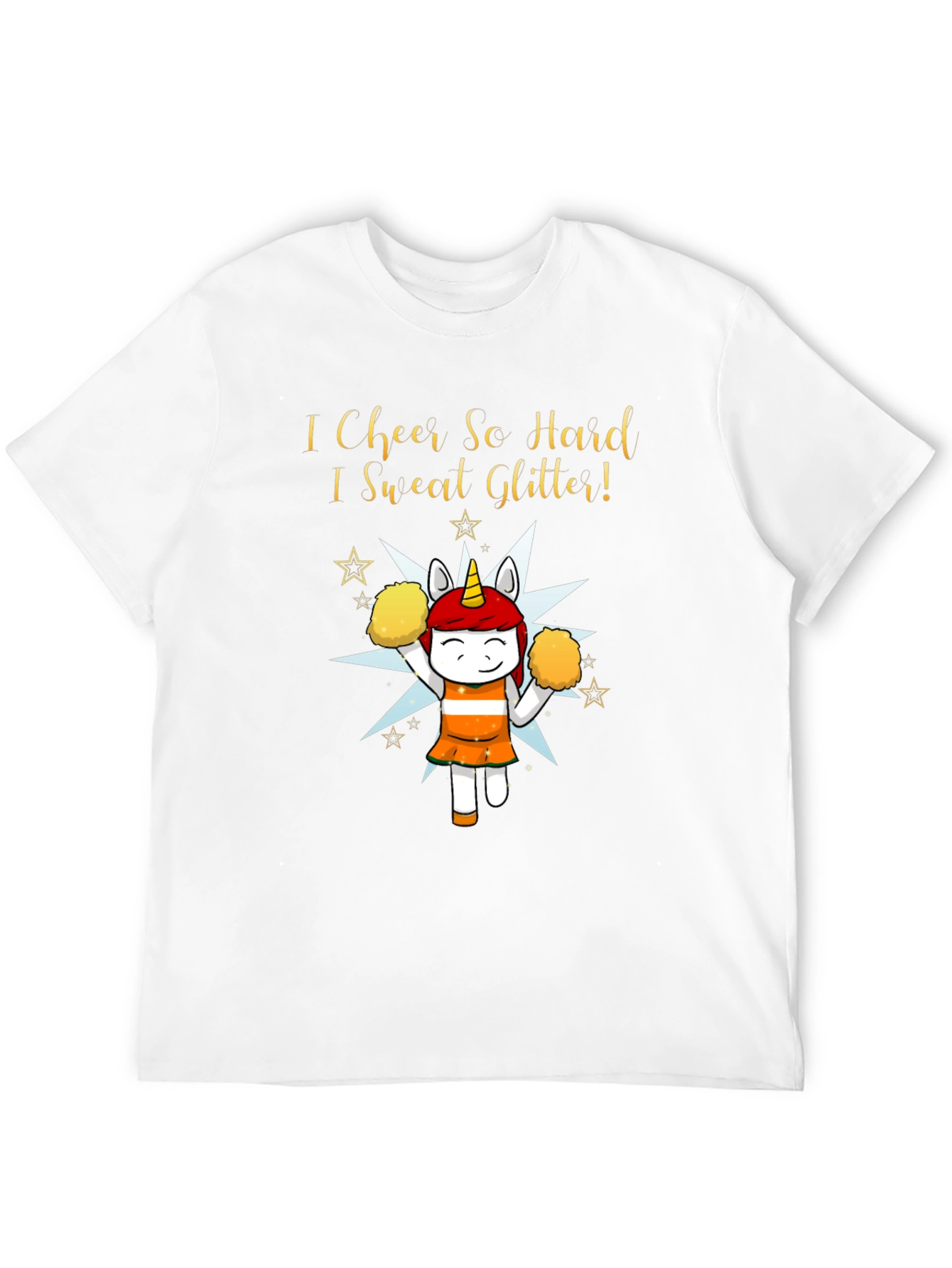 Cheerleader Unicorn Graphic T-Shirt