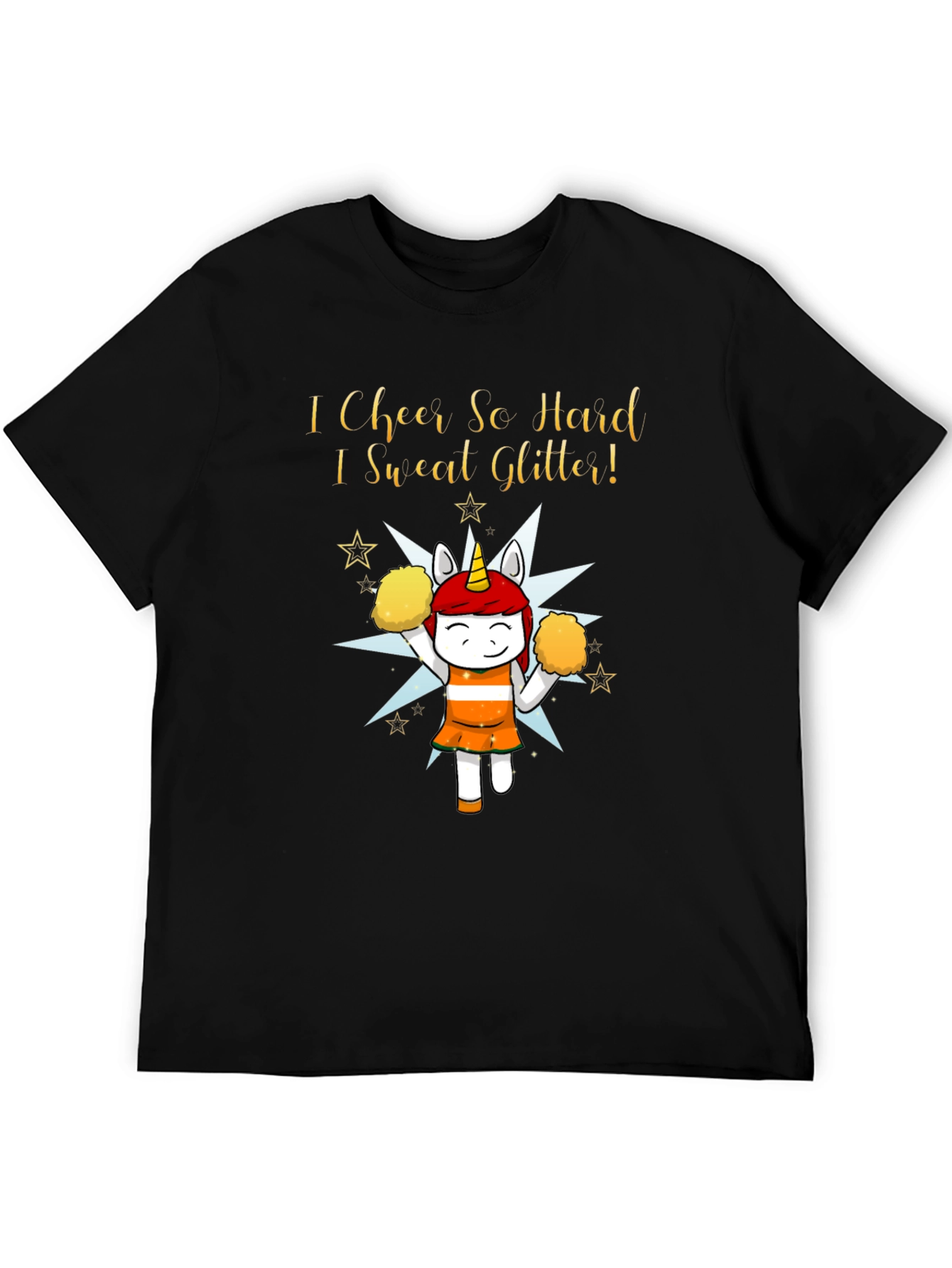 Cheerleader Unicorn Graphic T-Shirt