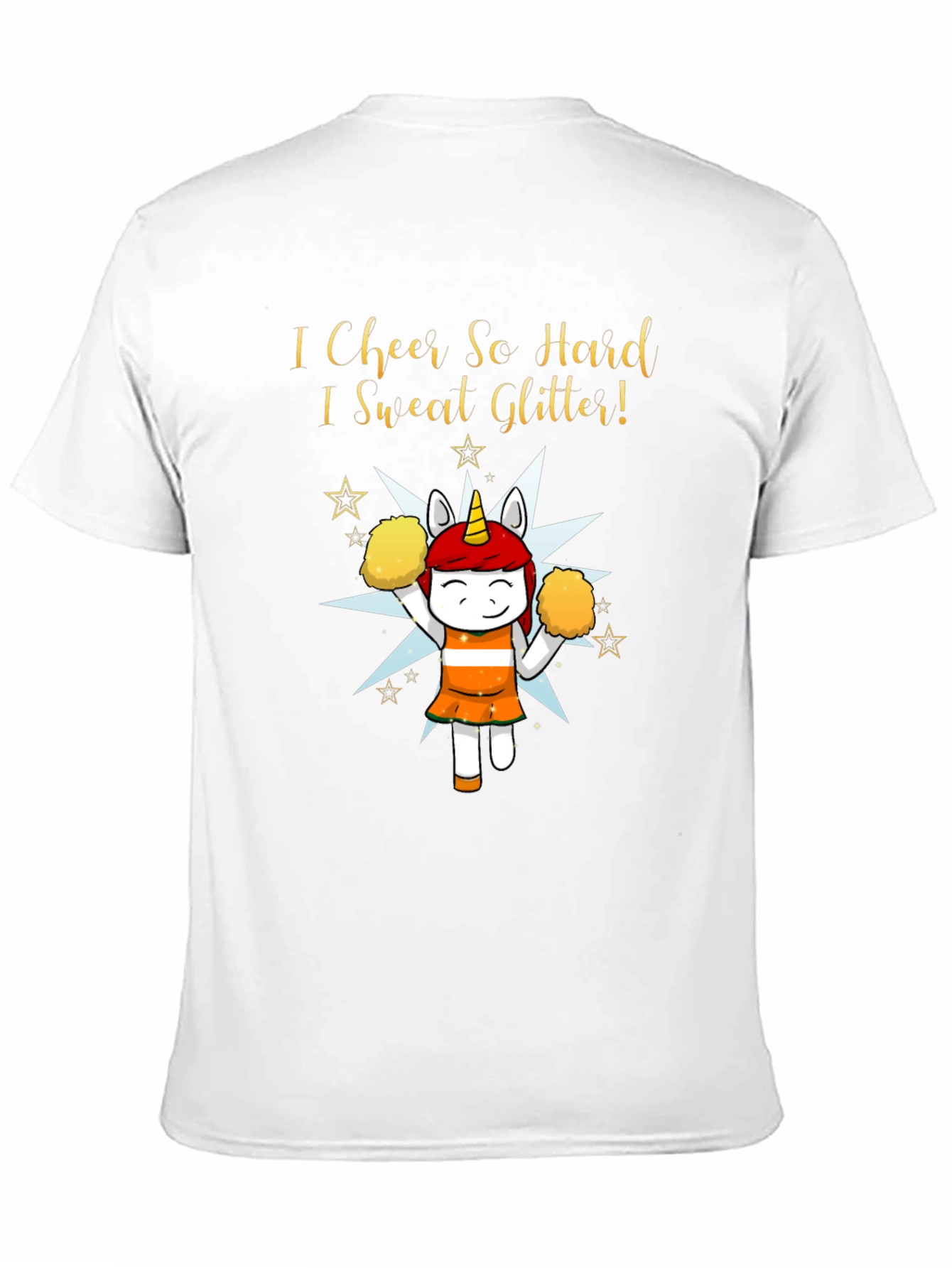 Cheerleader Unicorn Graphic T-Shirt