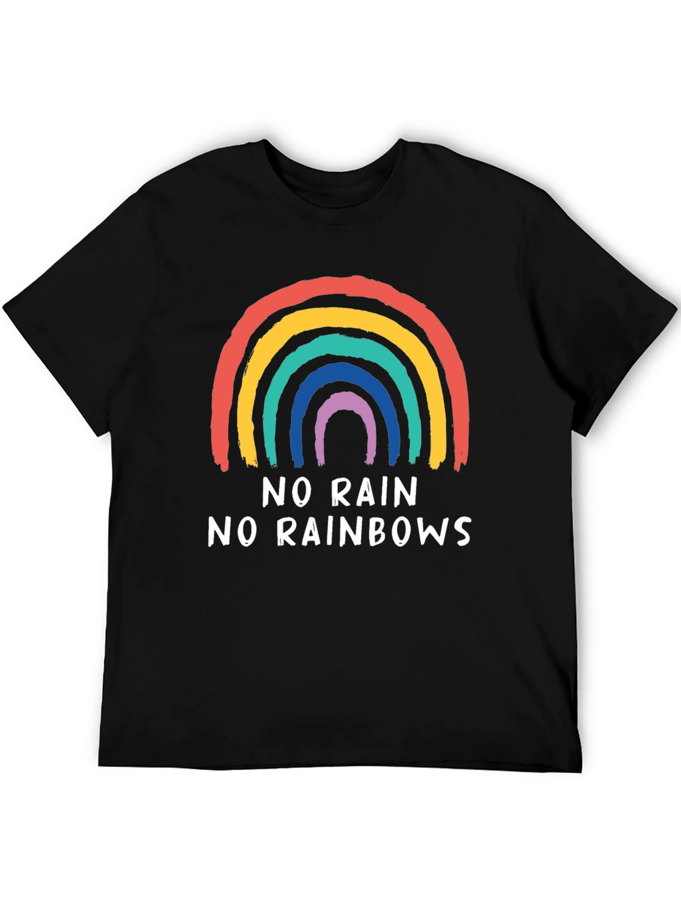 No Rain No Rainbows Graphic Tee - Black