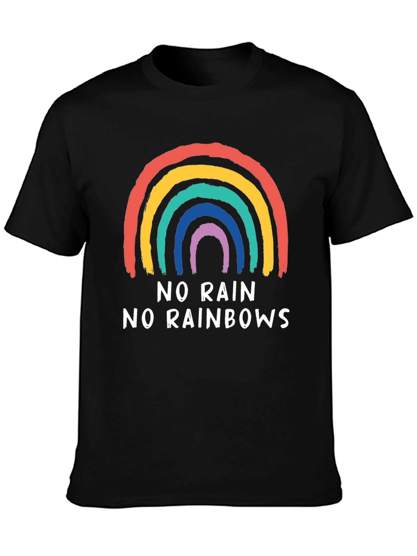 No Rain No Rainbows Graphic Tee - Black