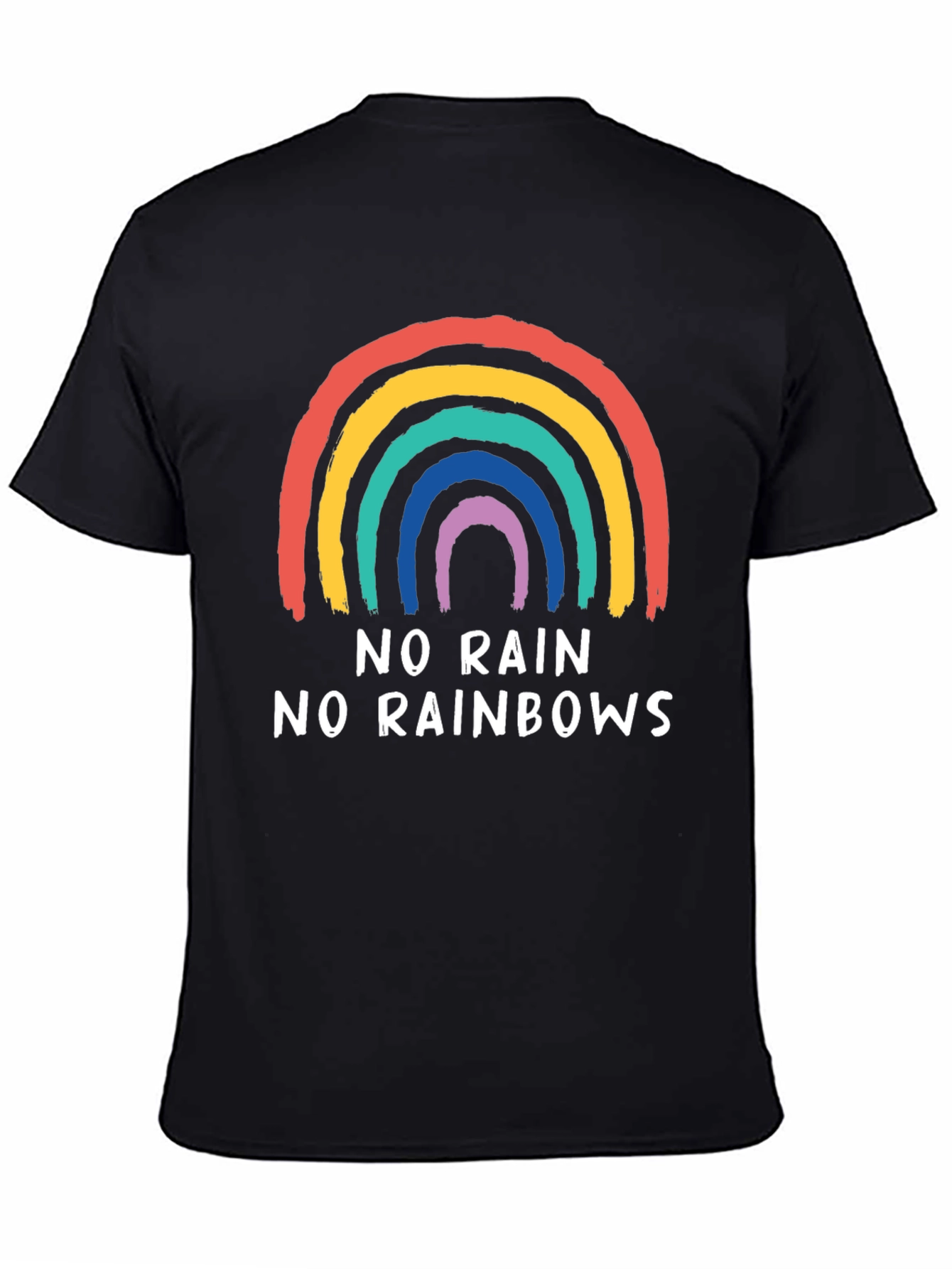 No Rain No Rainbows Graphic Tee - Black