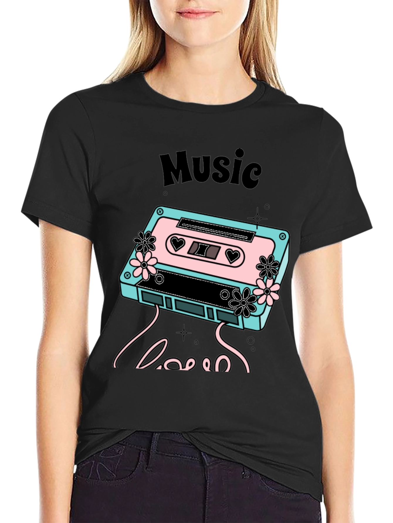 Retro Music Love Graphic T-Shirt