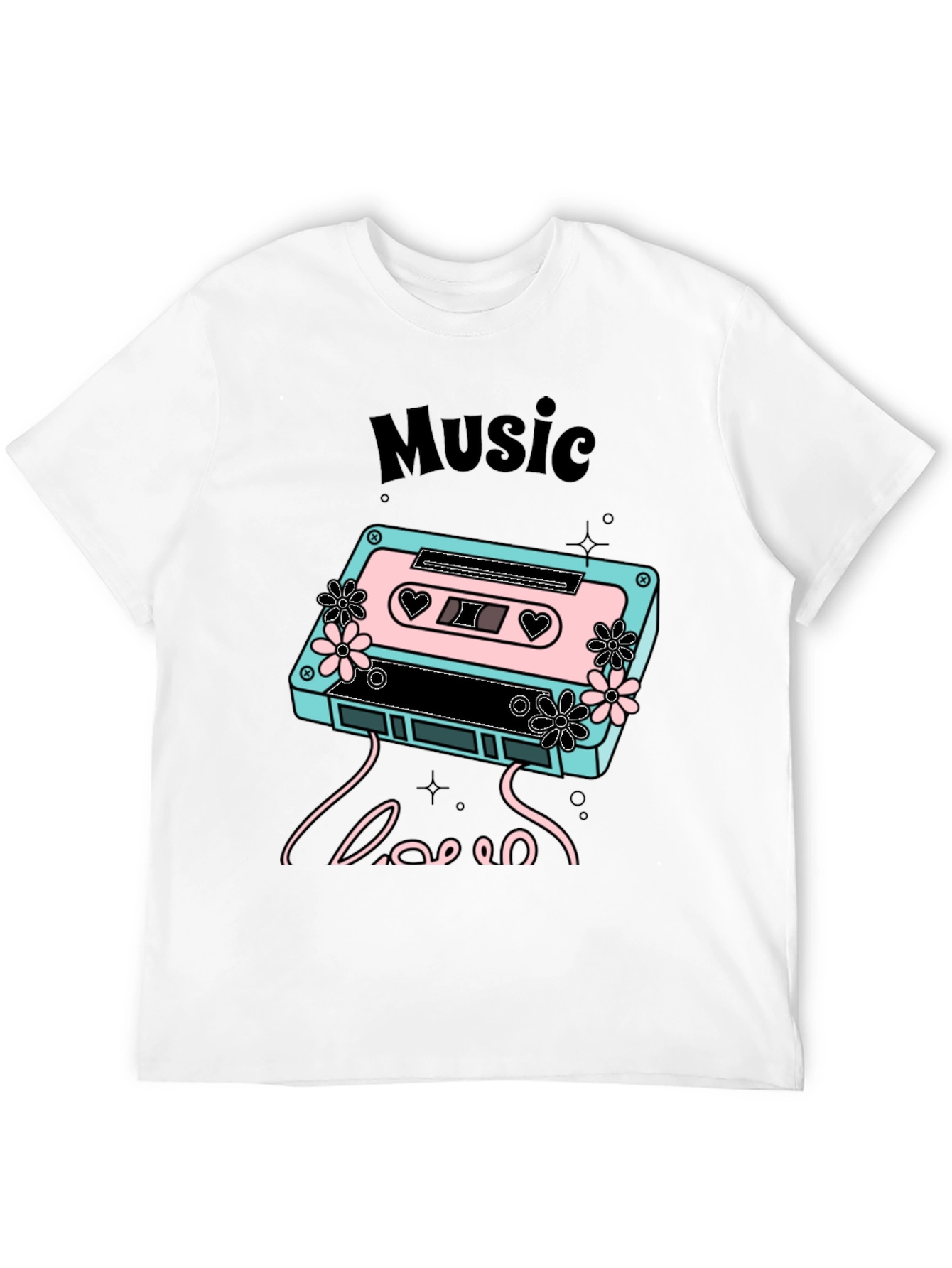 Retro Music Love Graphic T-Shirt