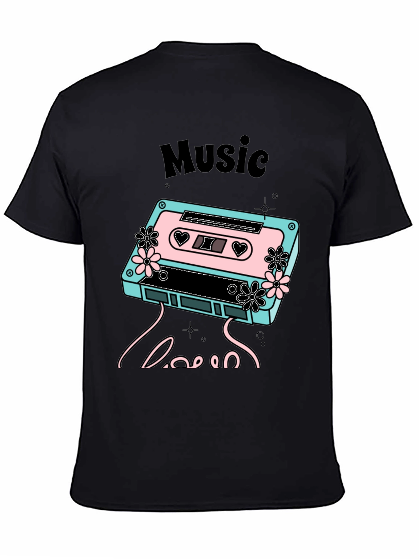 Retro Music Love Graphic T-Shirt