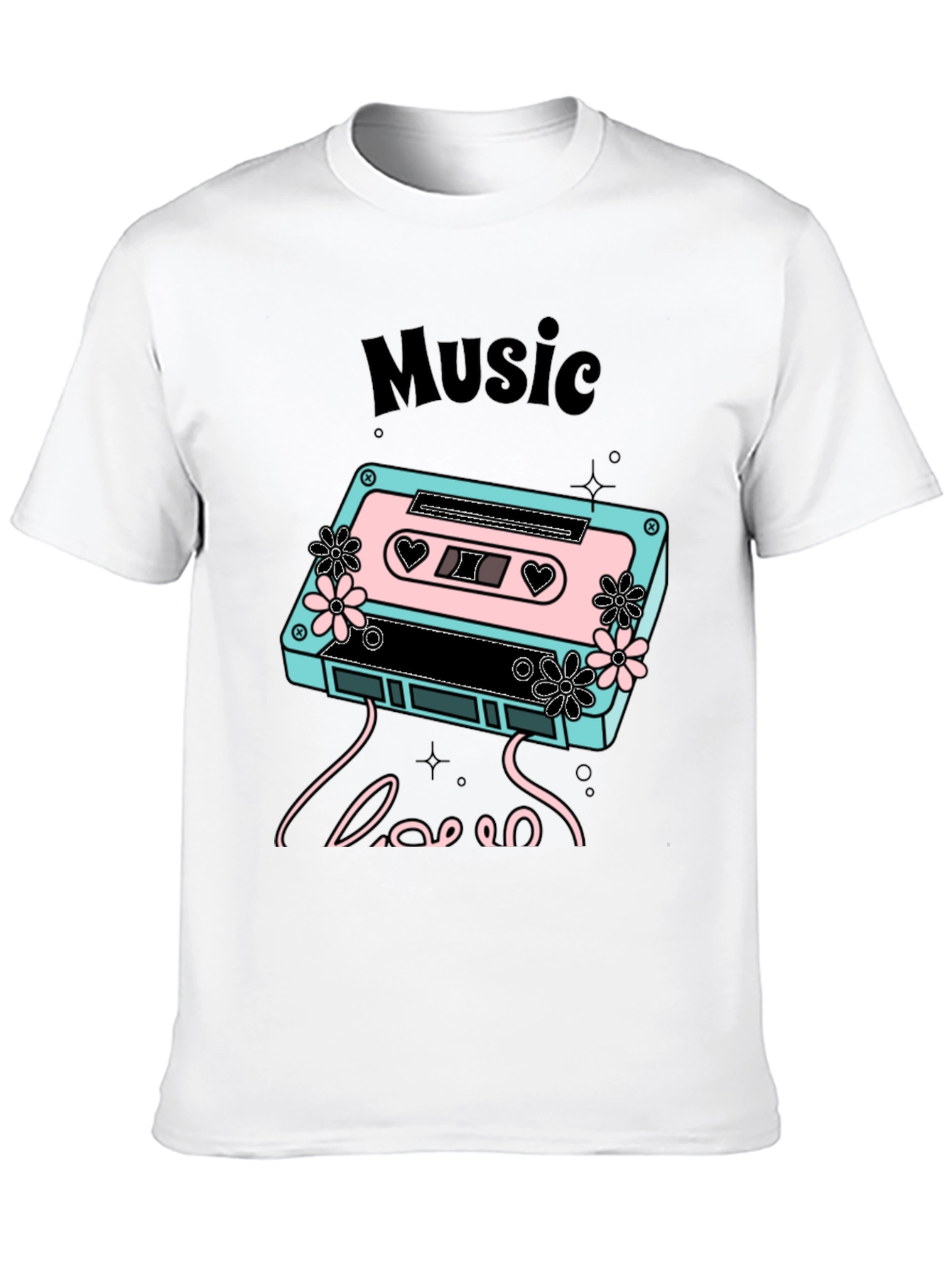 Retro Music Love Graphic T-Shirt