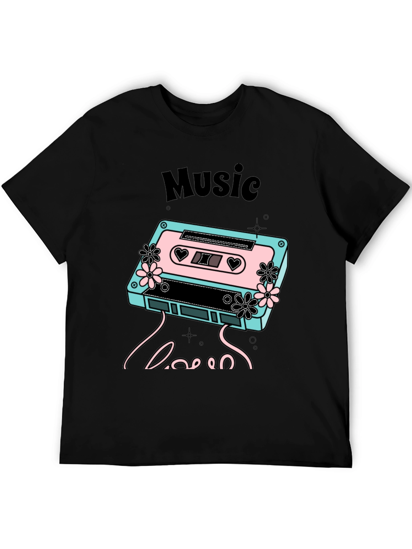 Retro Music Love Graphic T-Shirt