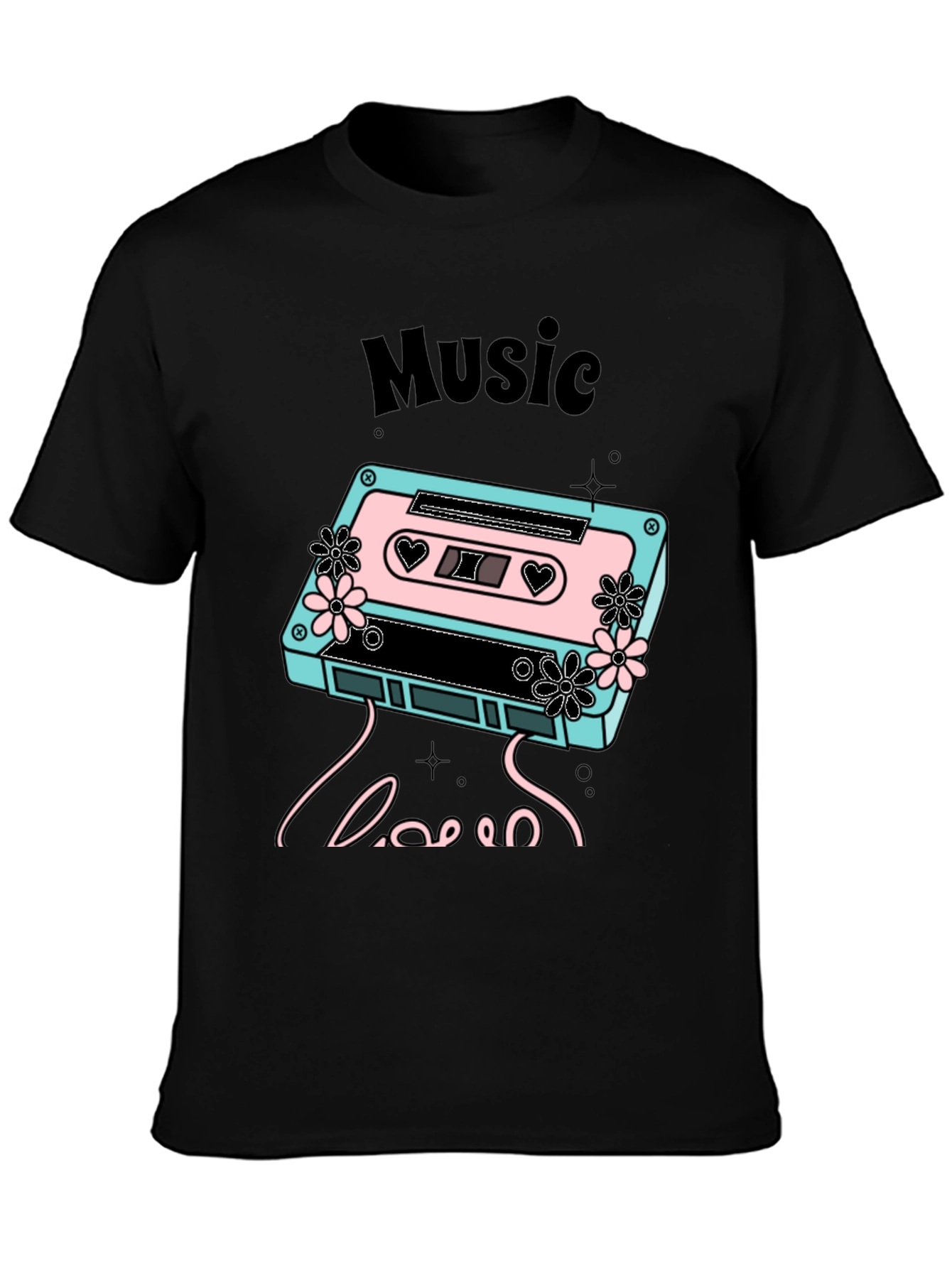 Retro Music Love Graphic T-Shirt