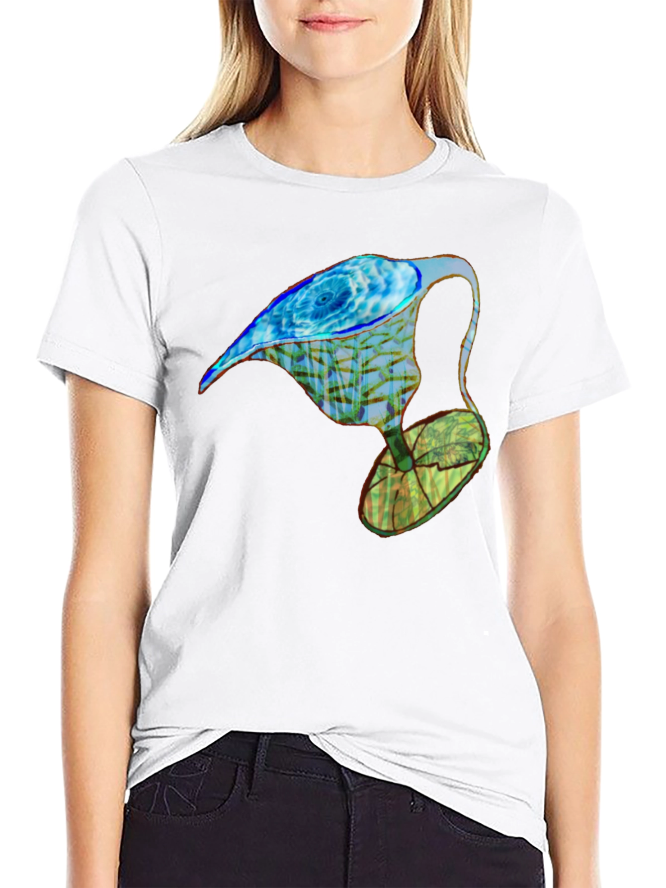 Abstract Water Drop Graphic Tee