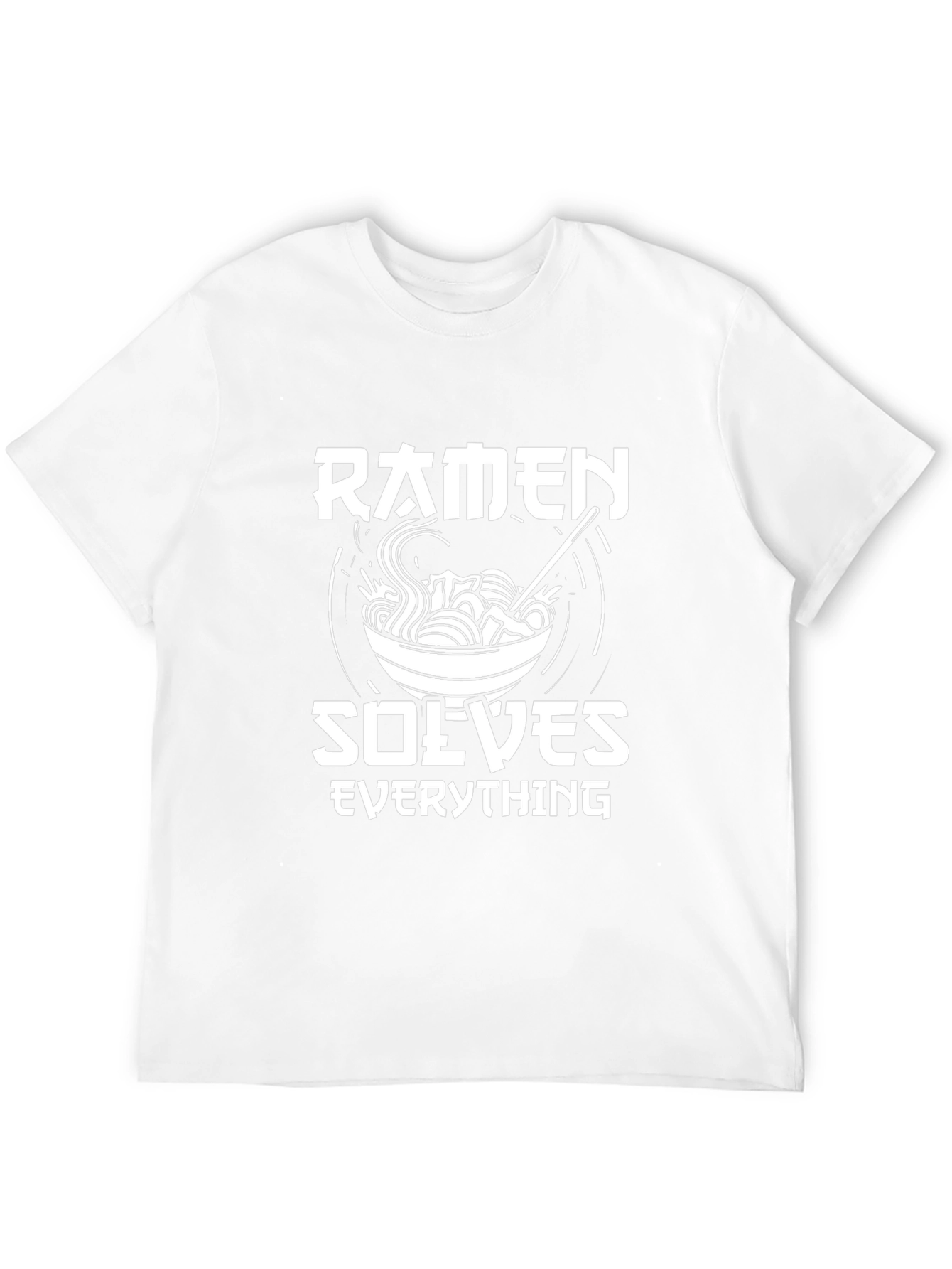 Ramen Solves Everything T-Shirt - Funny Foodie Tee