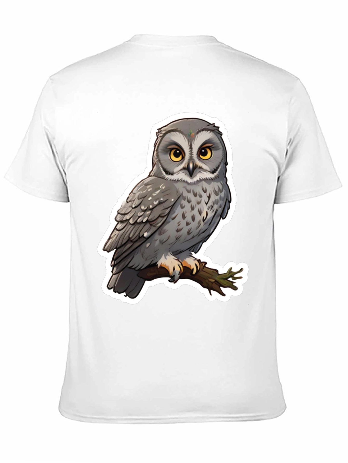 Owl Graphic Print Black T-Shirt