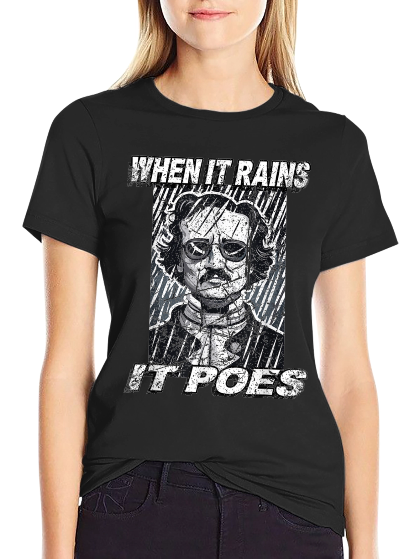When it Rains it Poes Graphic Tee