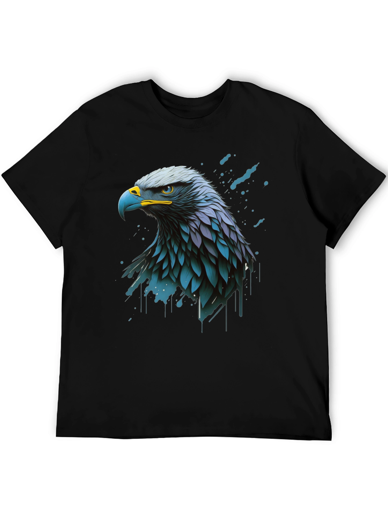Eagle Graphic Print Black T-Shirt