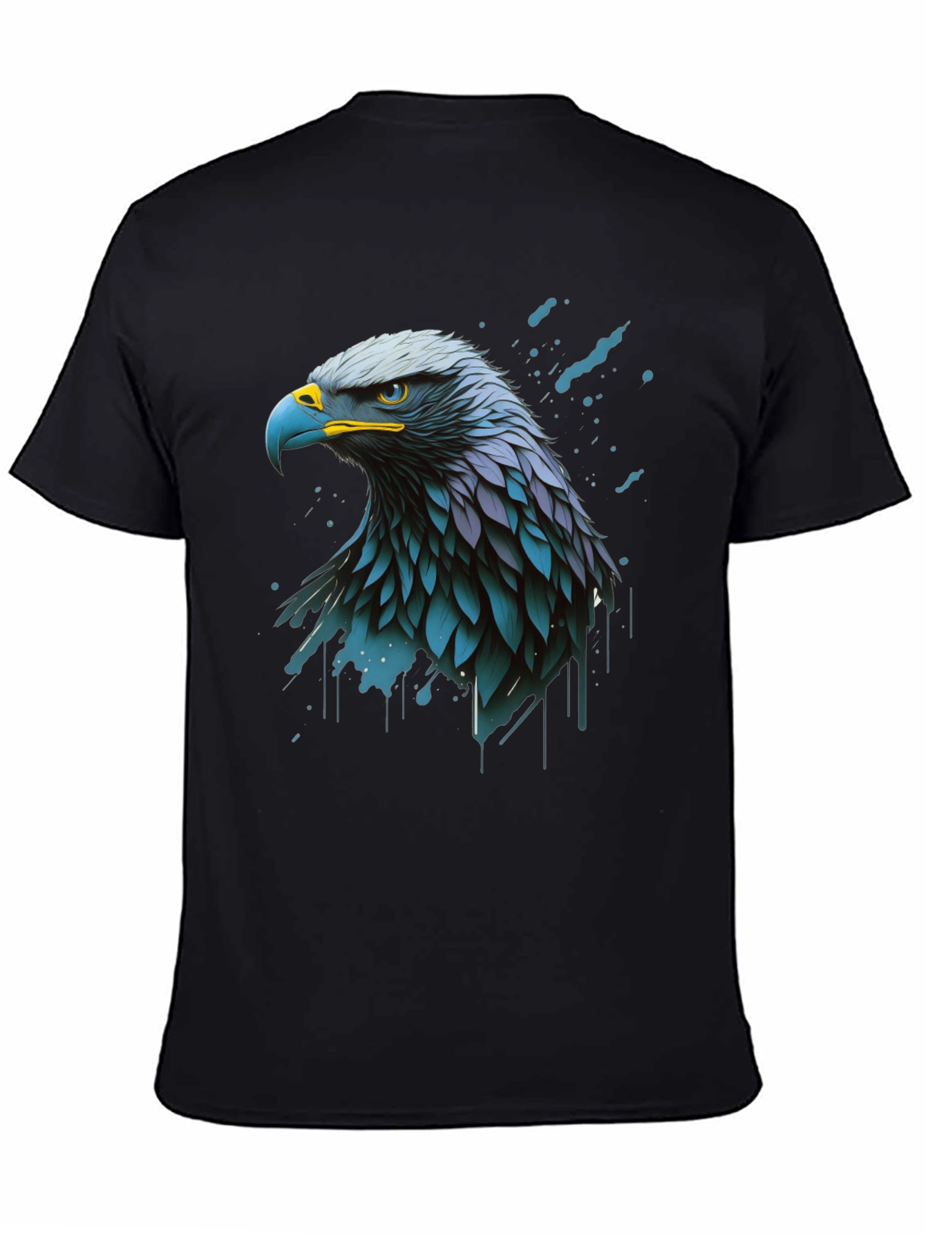 Eagle Graphic Print Black T-Shirt