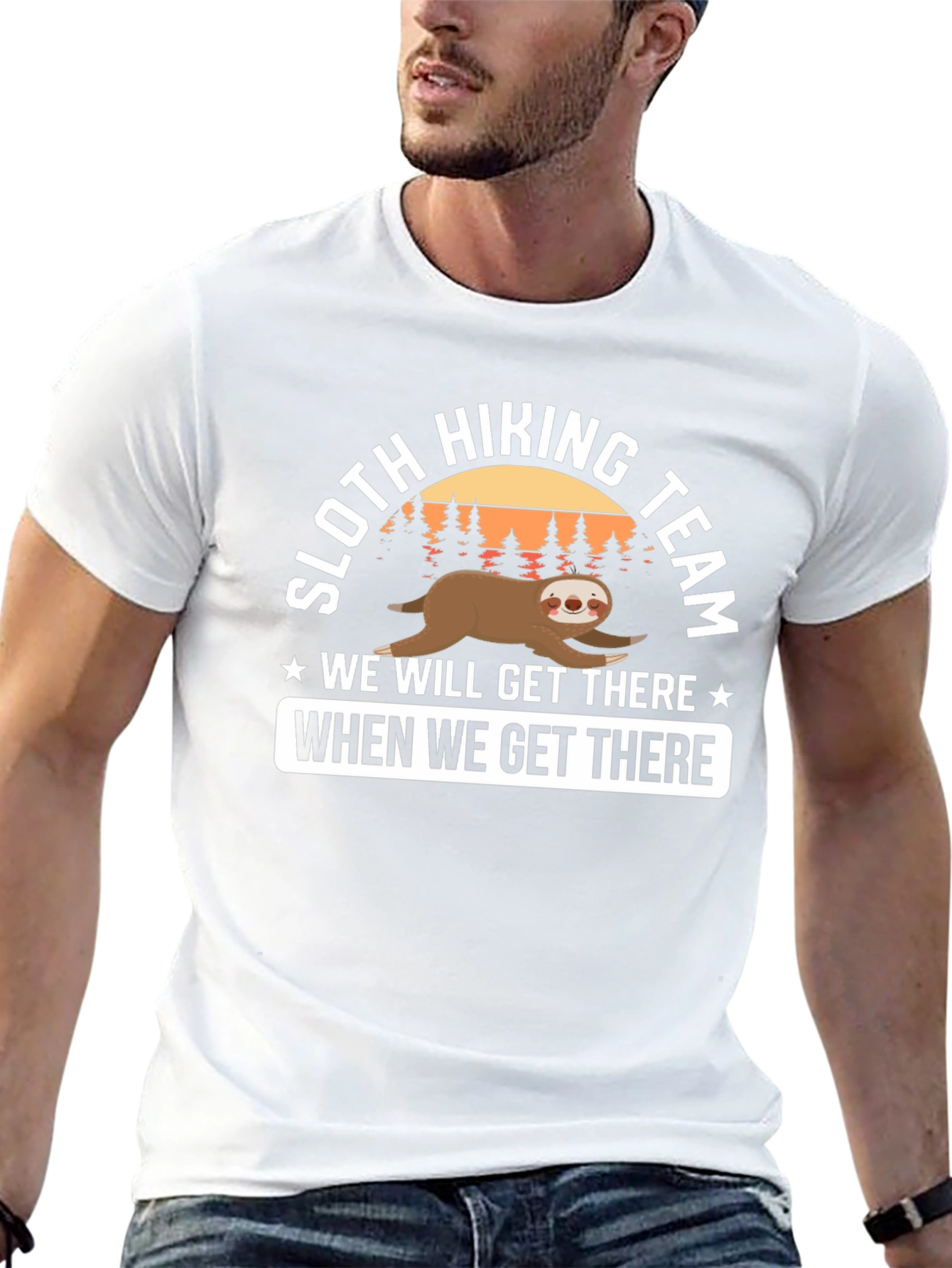 Sloth Hiking Team T-Shirt - Funny Adventure Tee