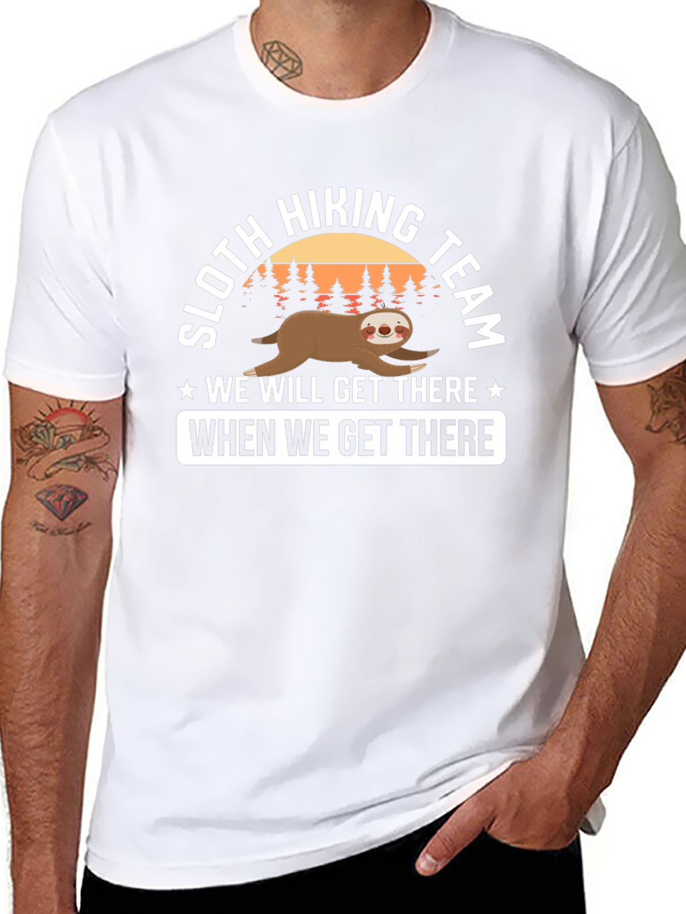 Sloth Hiking Team T-Shirt - Funny Adventure Tee