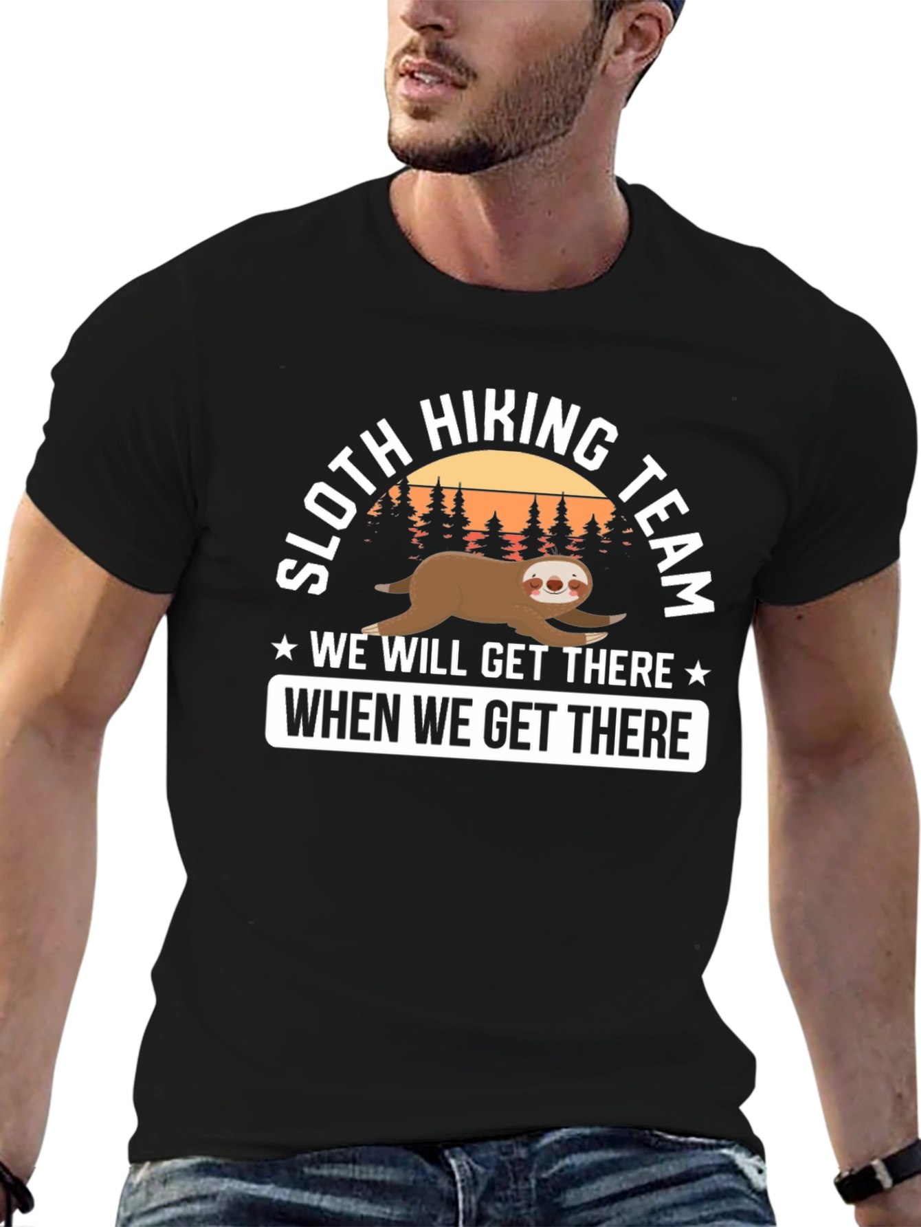 Sloth Hiking Team T-Shirt - Funny Adventure Tee