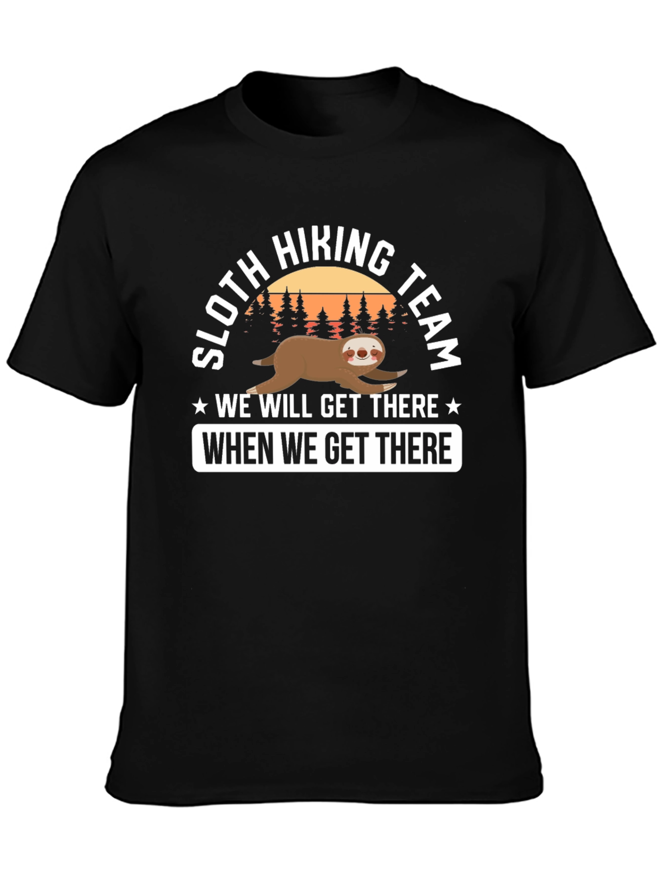 Sloth Hiking Team T-Shirt - Funny Adventure Tee