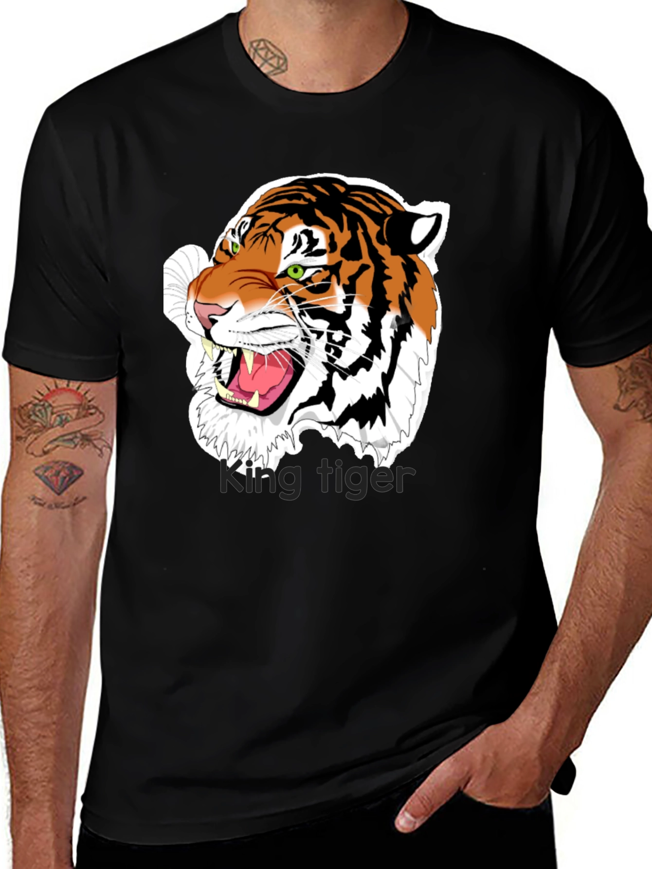 King Tiger Graphic Tee - Fierce Style!