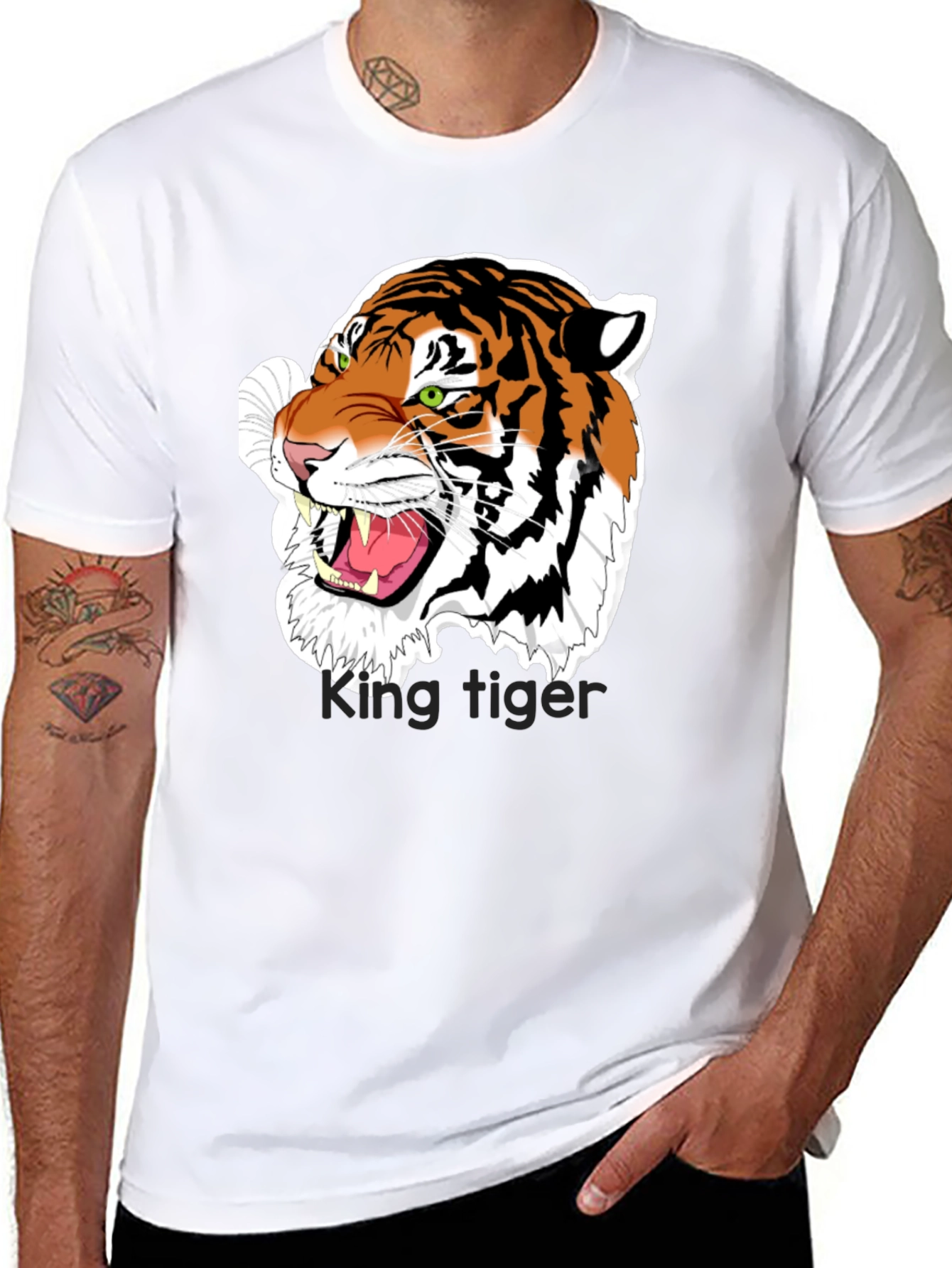 King Tiger Graphic Tee - Fierce Style!