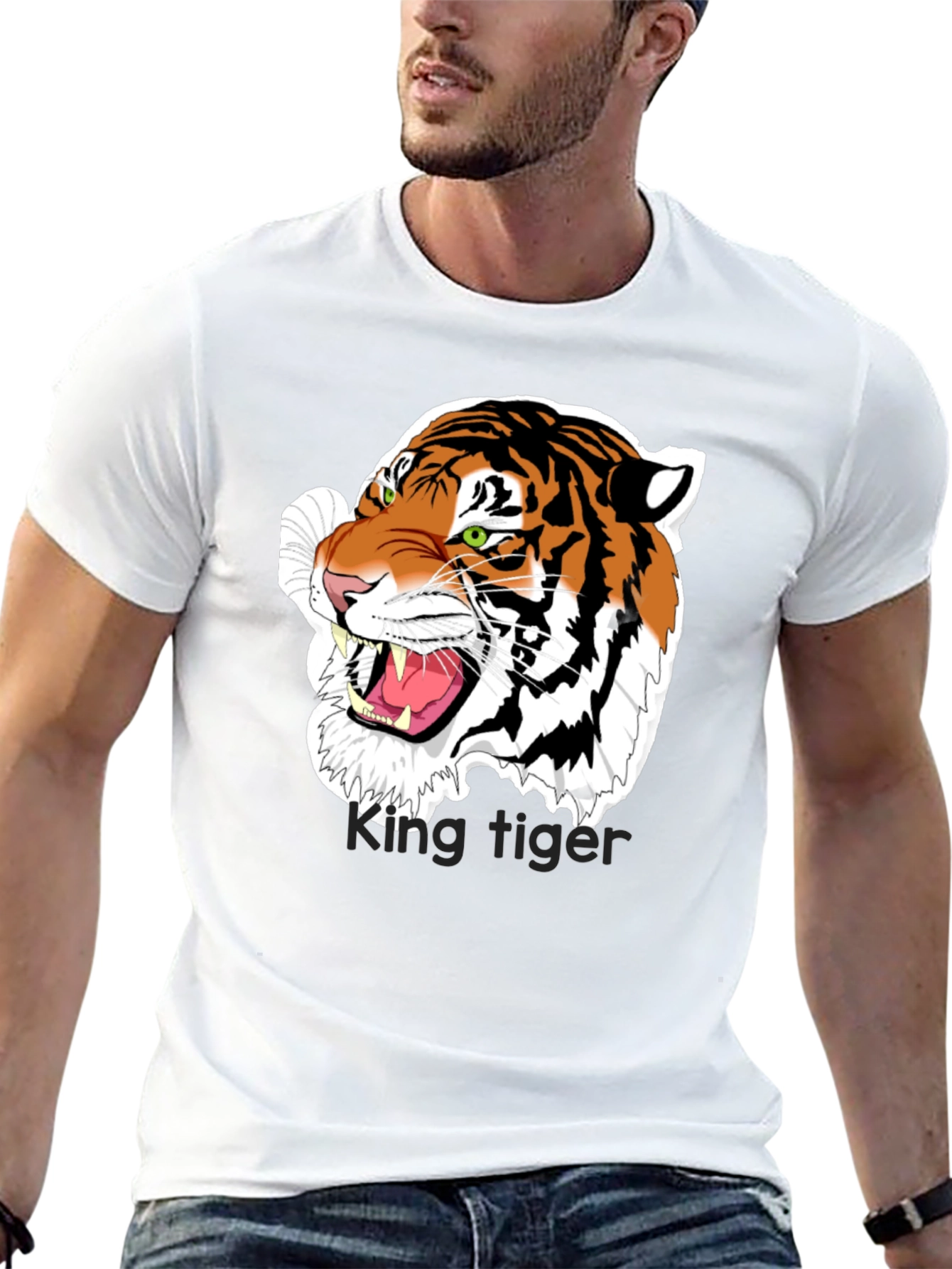 King Tiger Graphic Tee - Fierce Style!