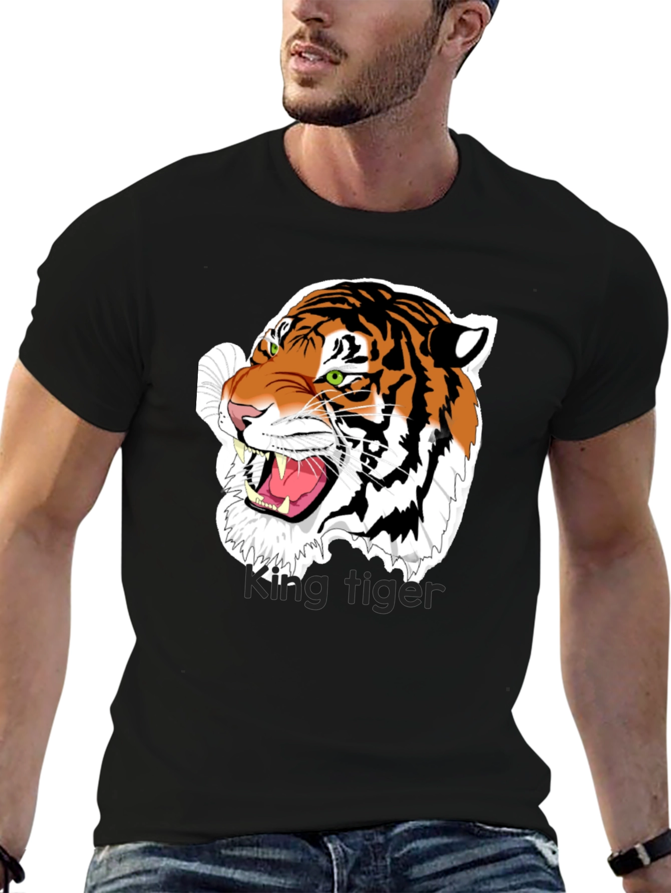 King Tiger Graphic Tee - Fierce Style!