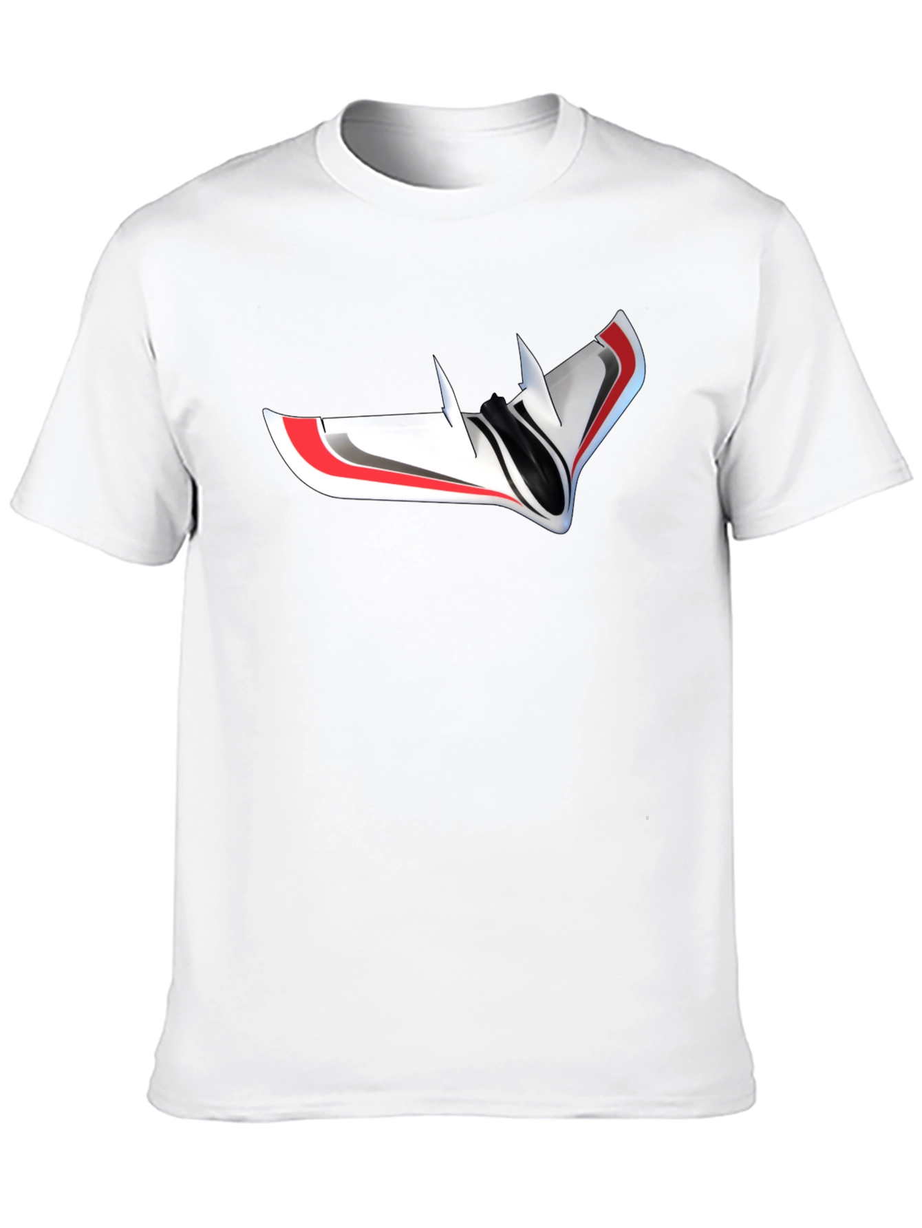 Futuristic Drone Graphic T-Shirt - Black