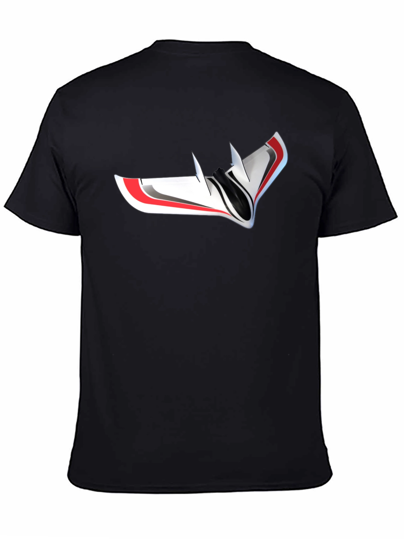 Futuristic Drone Graphic T-Shirt - Black