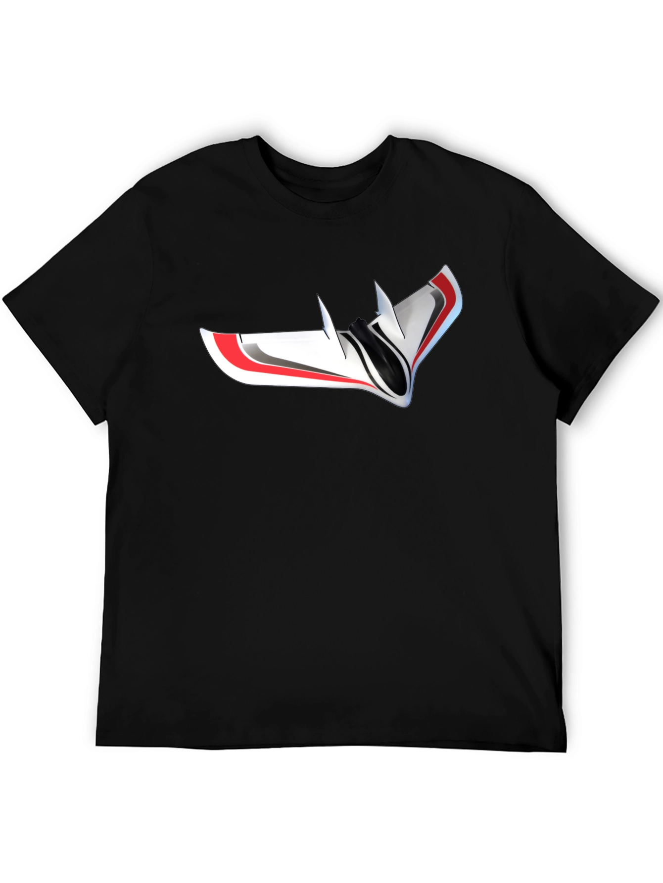 Futuristic Drone Graphic T-Shirt - Black
