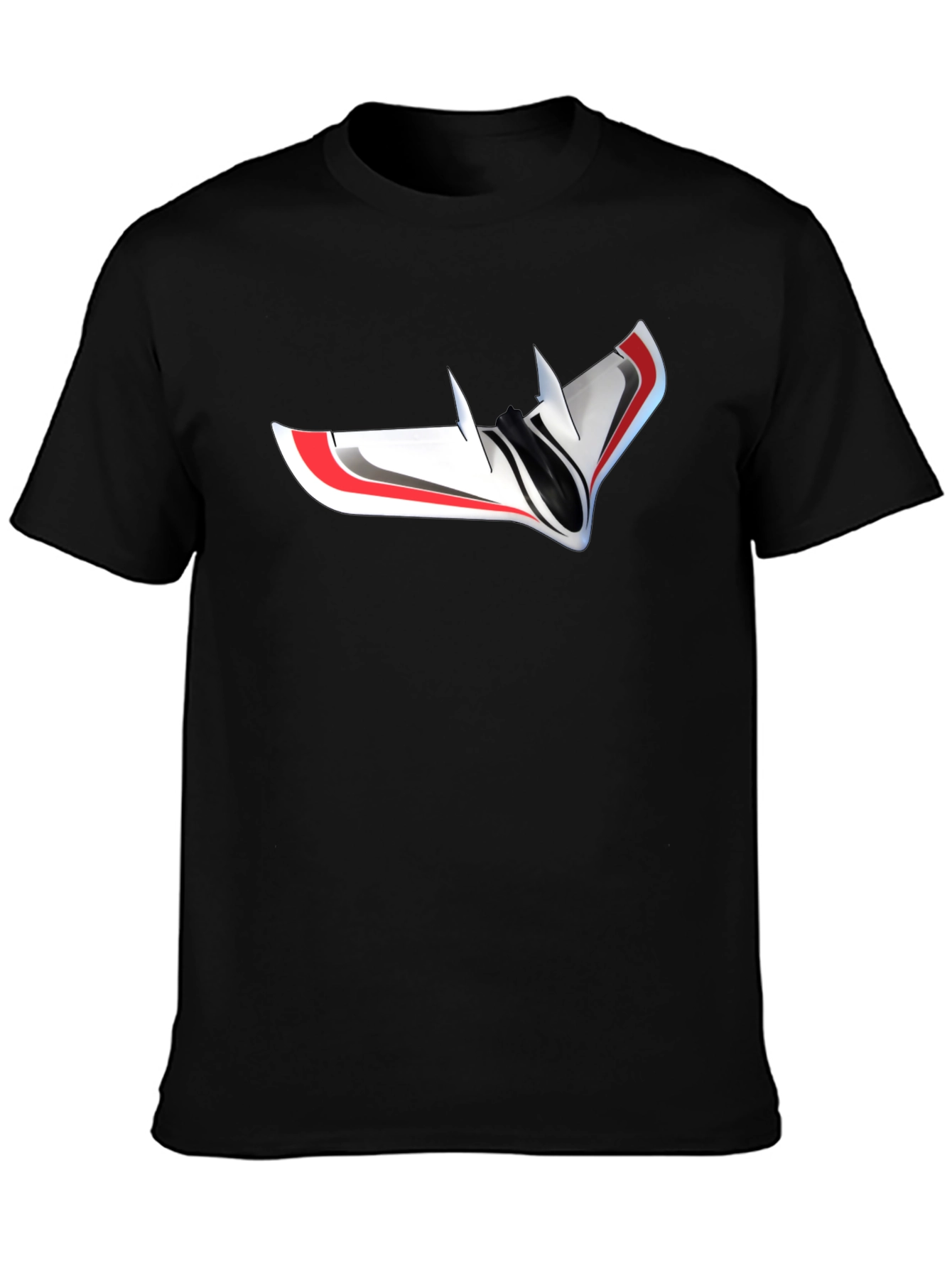 Futuristic Drone Graphic T-Shirt - Black