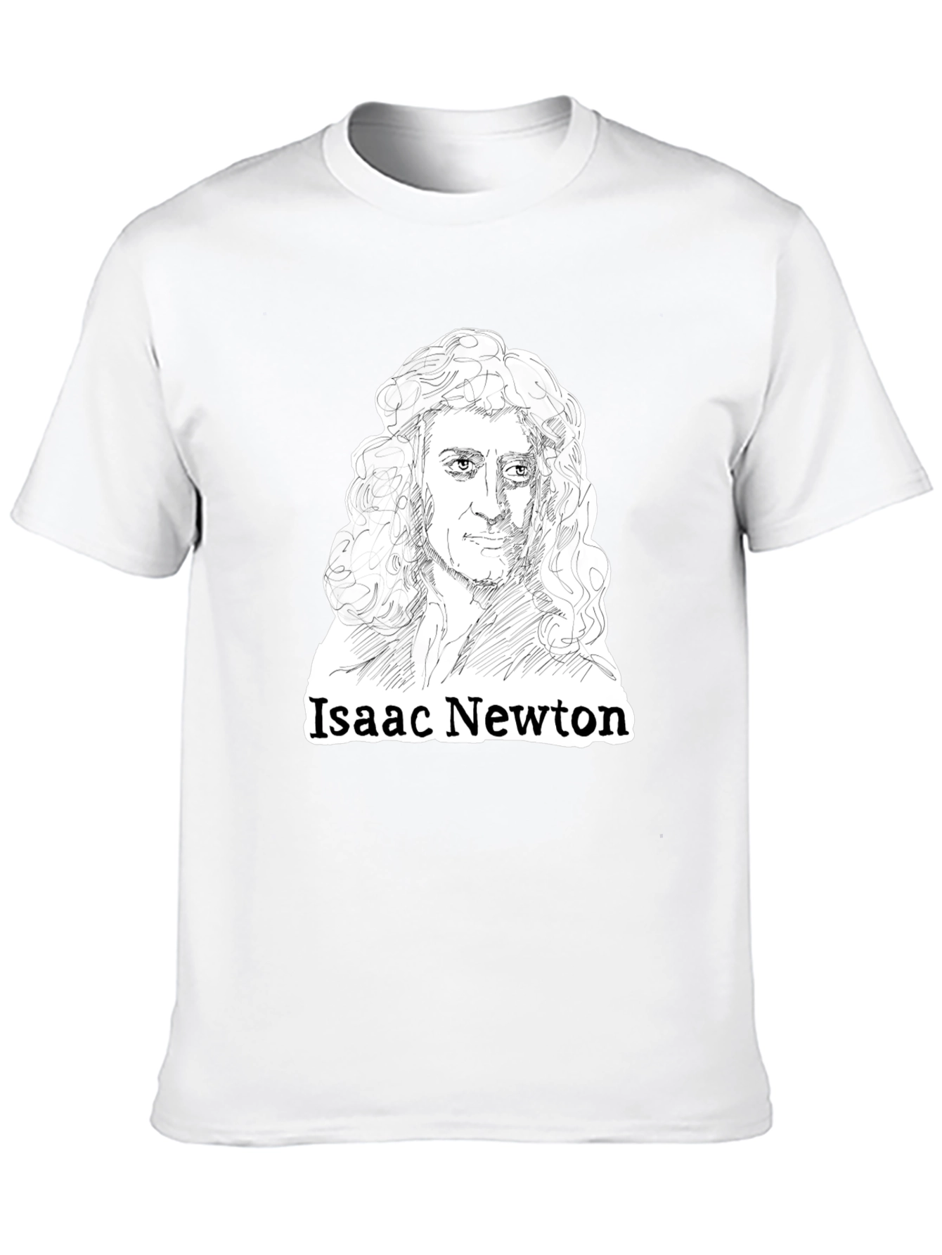 Isaac Newton Black T-Shirt | Science History Tee