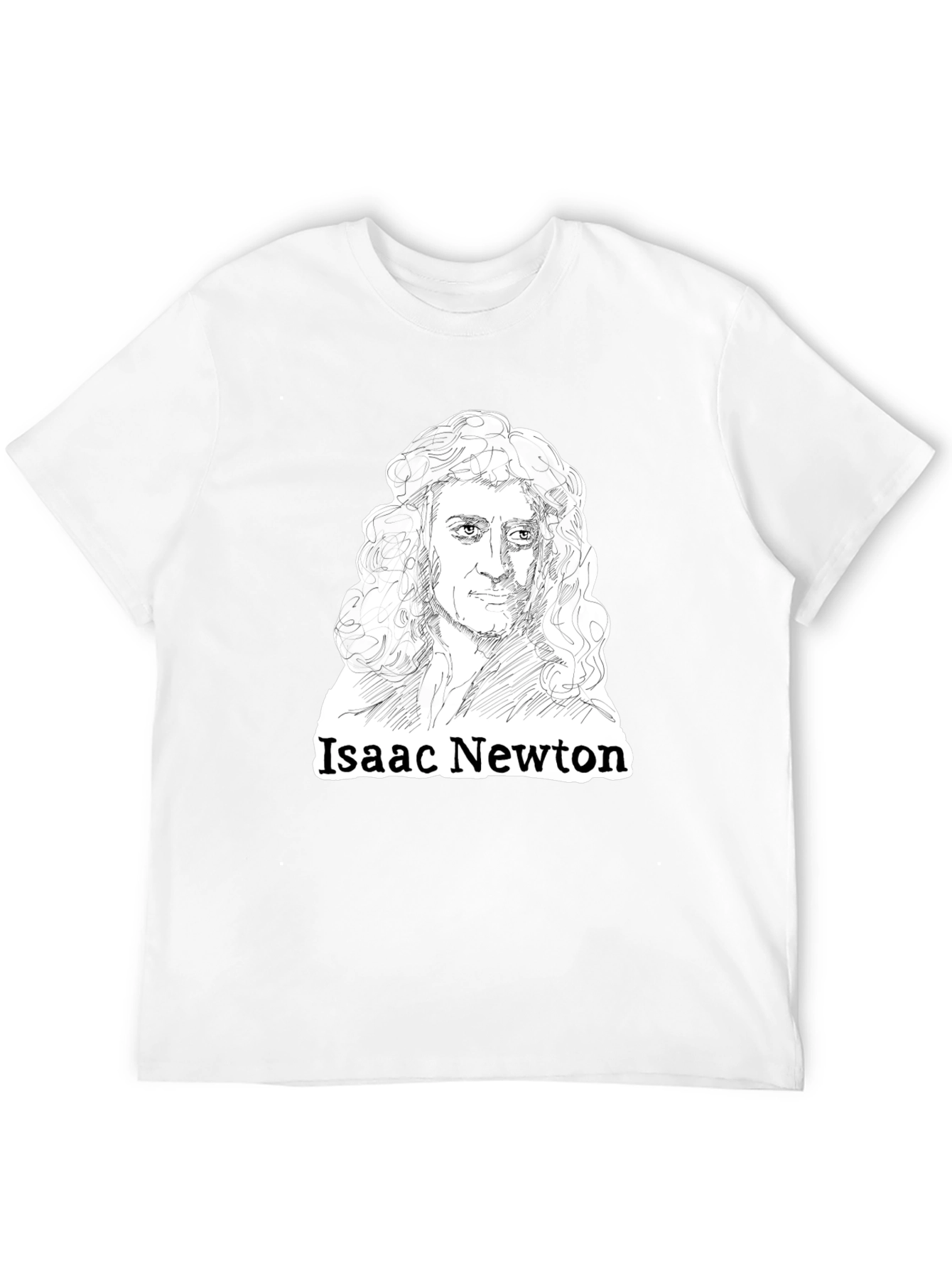 Isaac Newton Black T-Shirt | Science History Tee