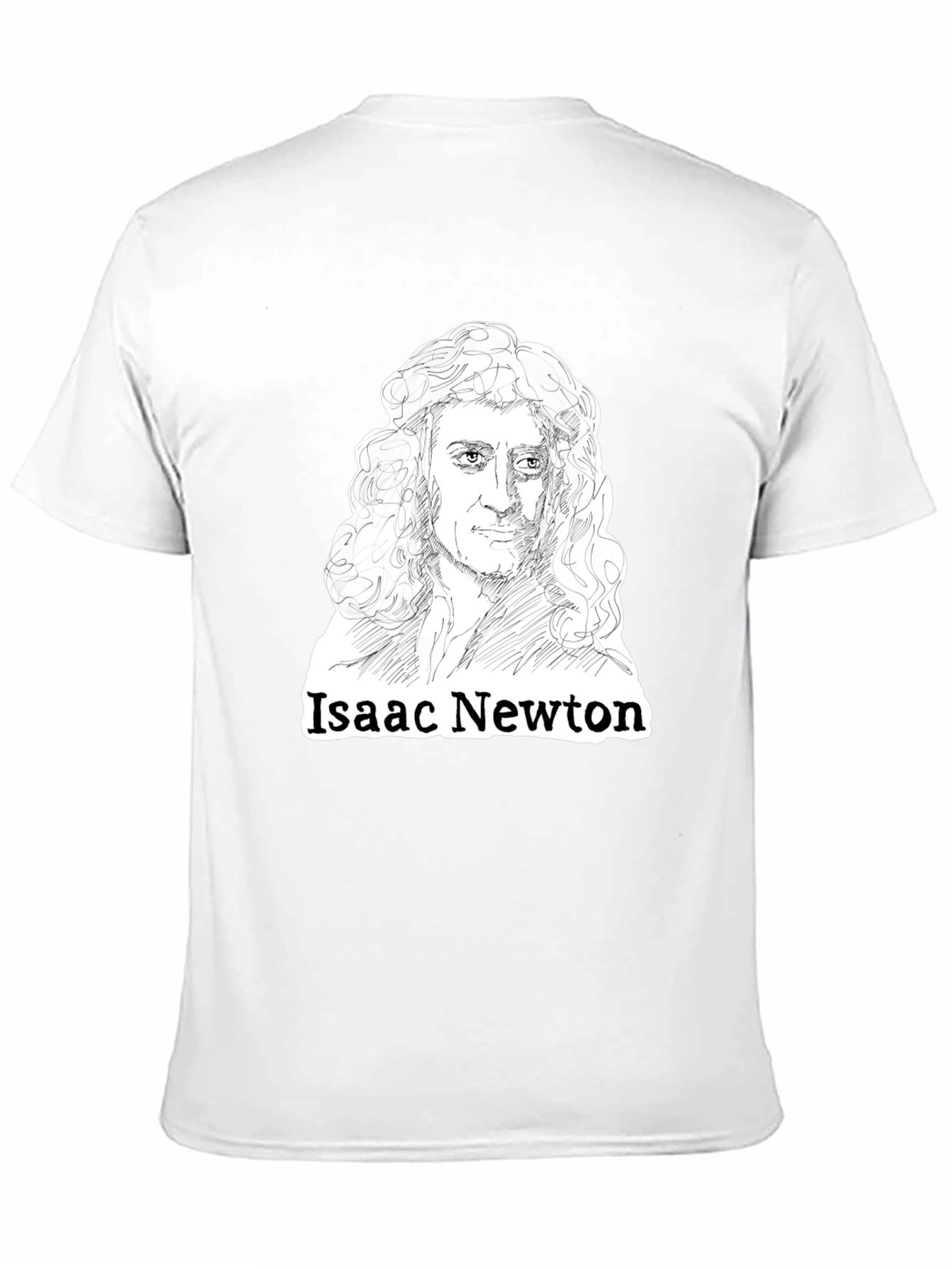 Isaac Newton Black T-Shirt | Science History Tee