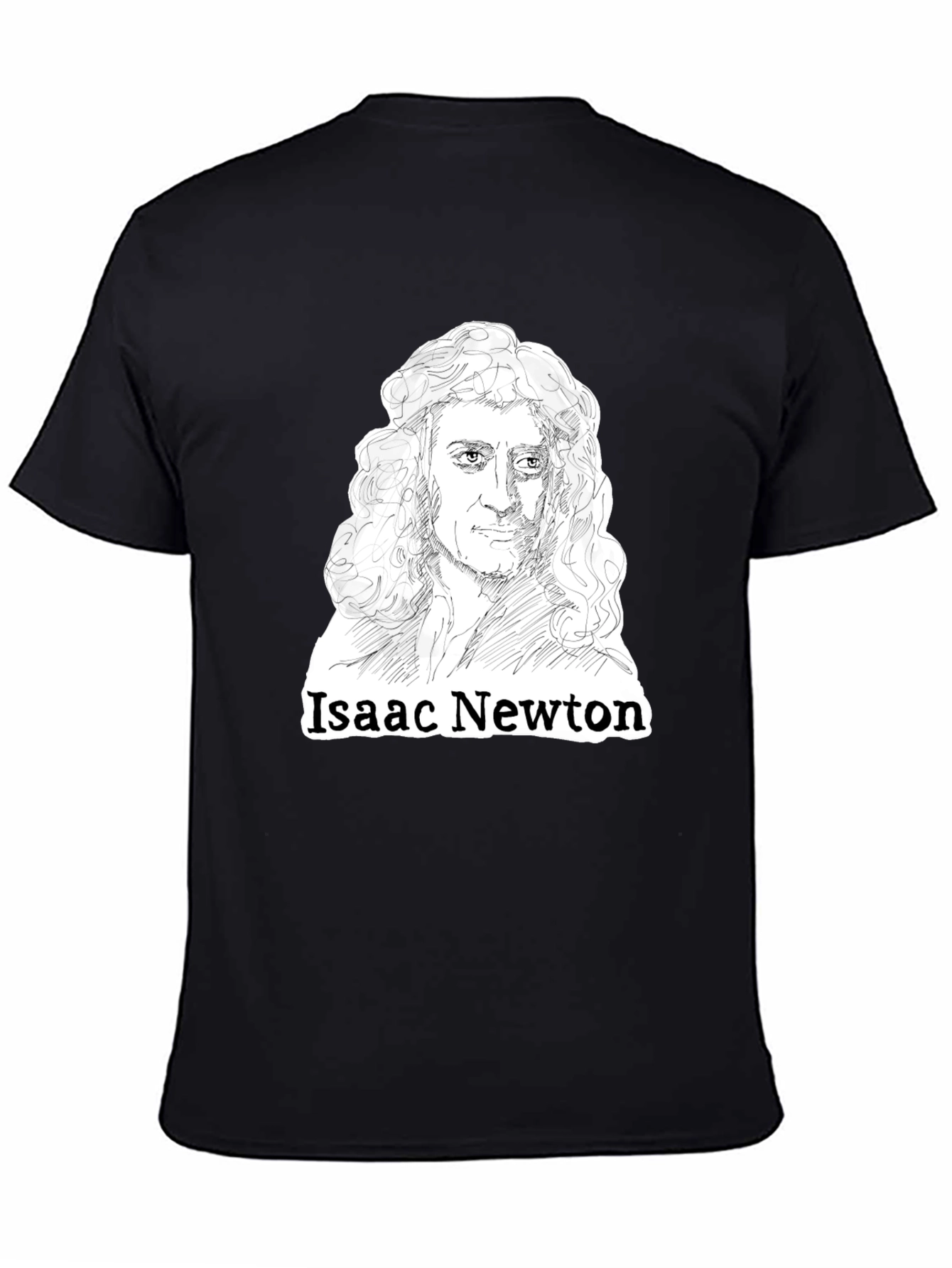 Isaac Newton Black T-Shirt | Science History Tee