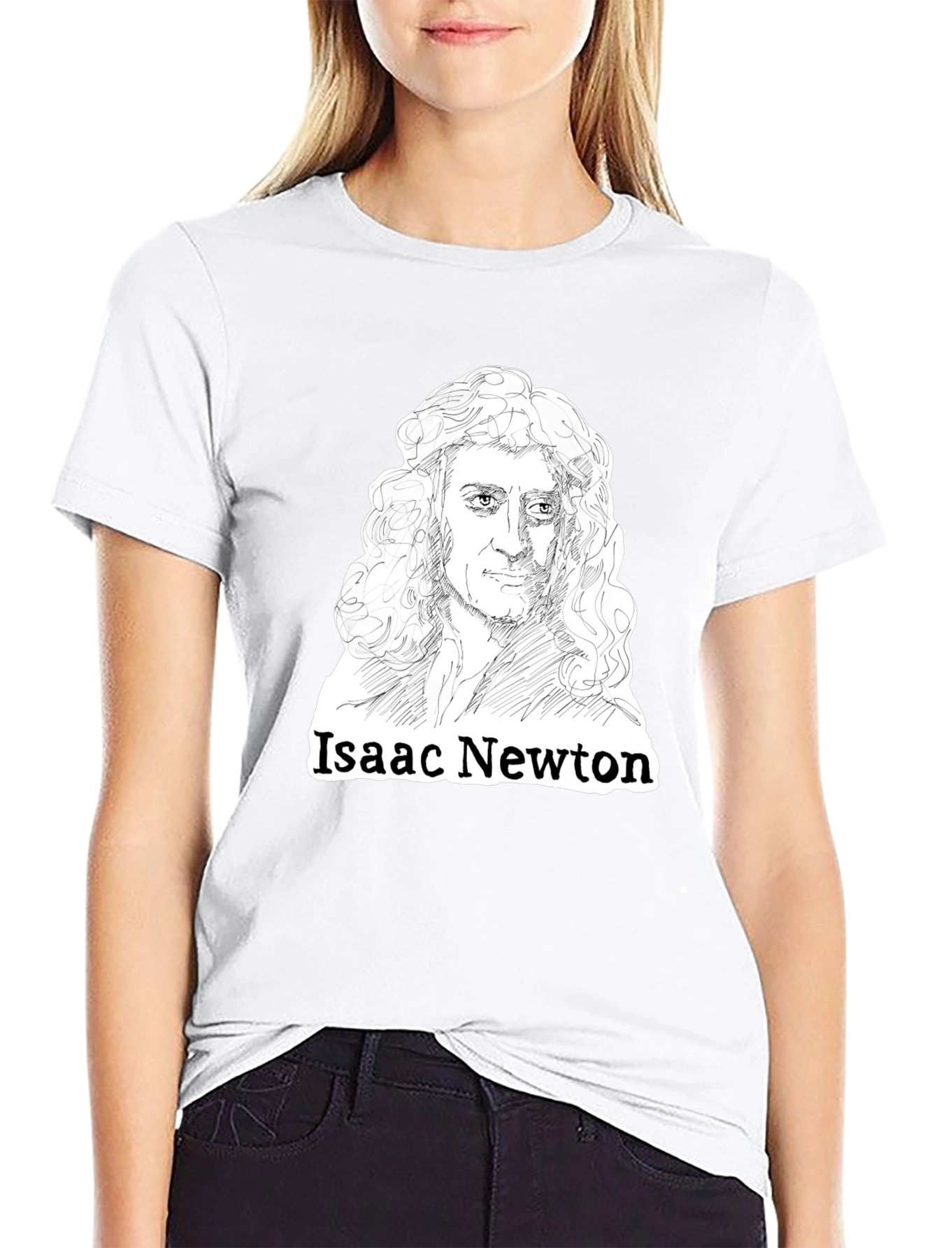 Isaac Newton Black T-Shirt | Science History Tee