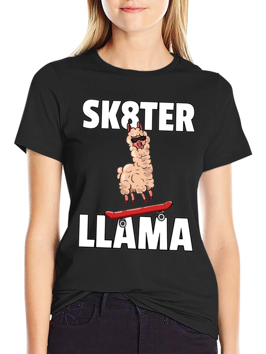 Sk8ter Llama Graphic T-Shirt - Cool & Fun!