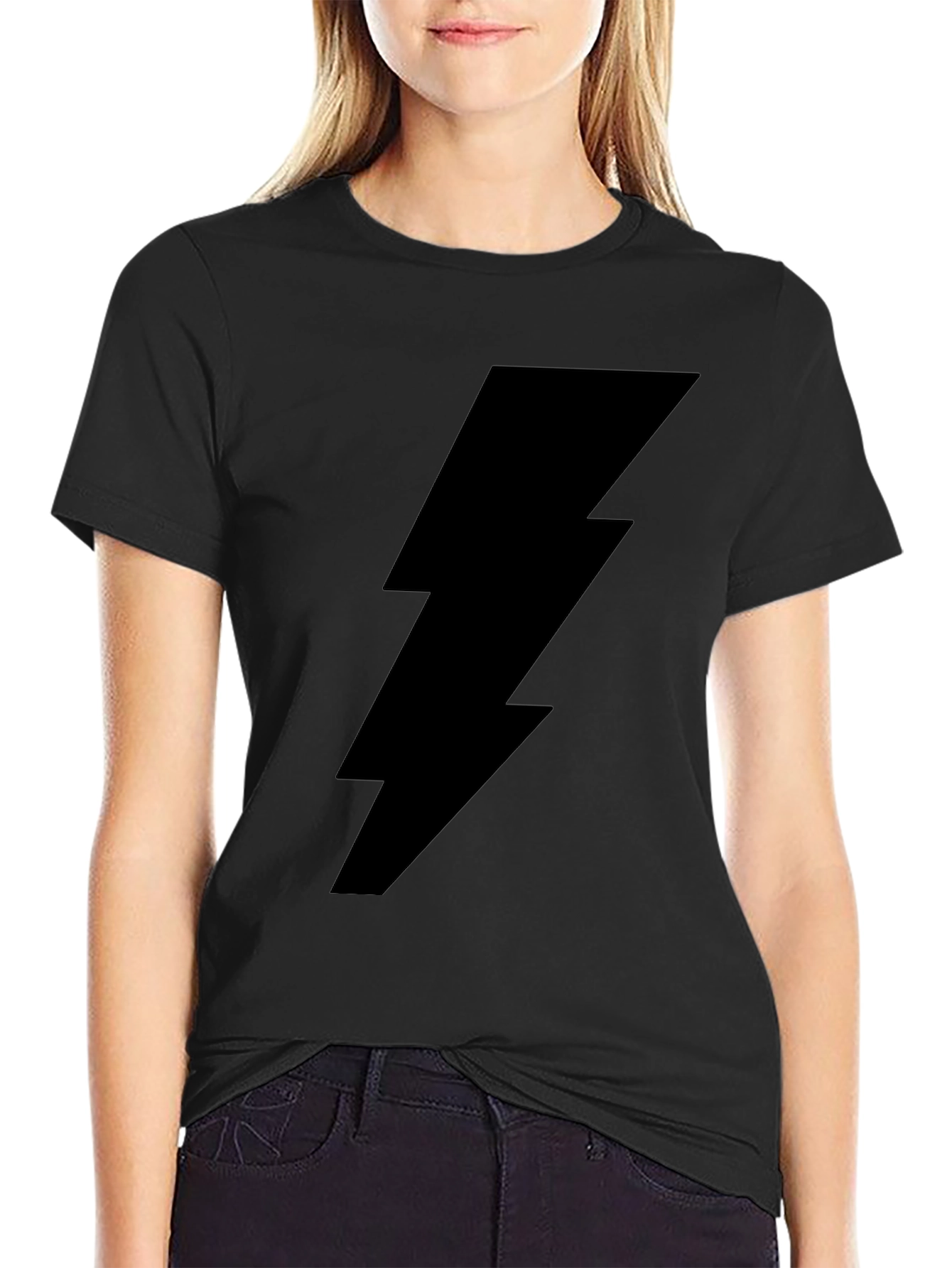 Lightning Bolt Graphic Black T-Shirt