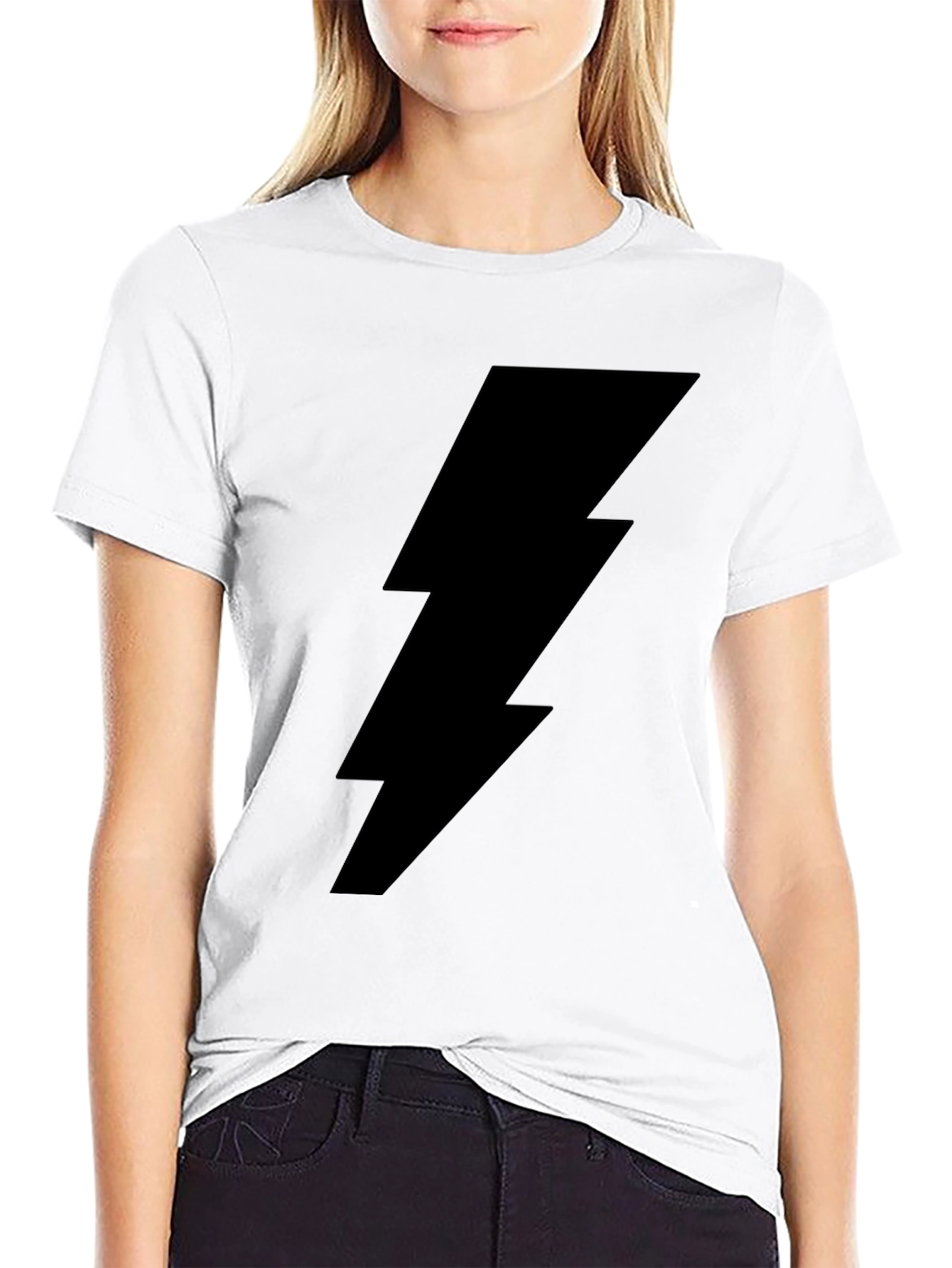 Lightning Bolt Graphic Black T-Shirt