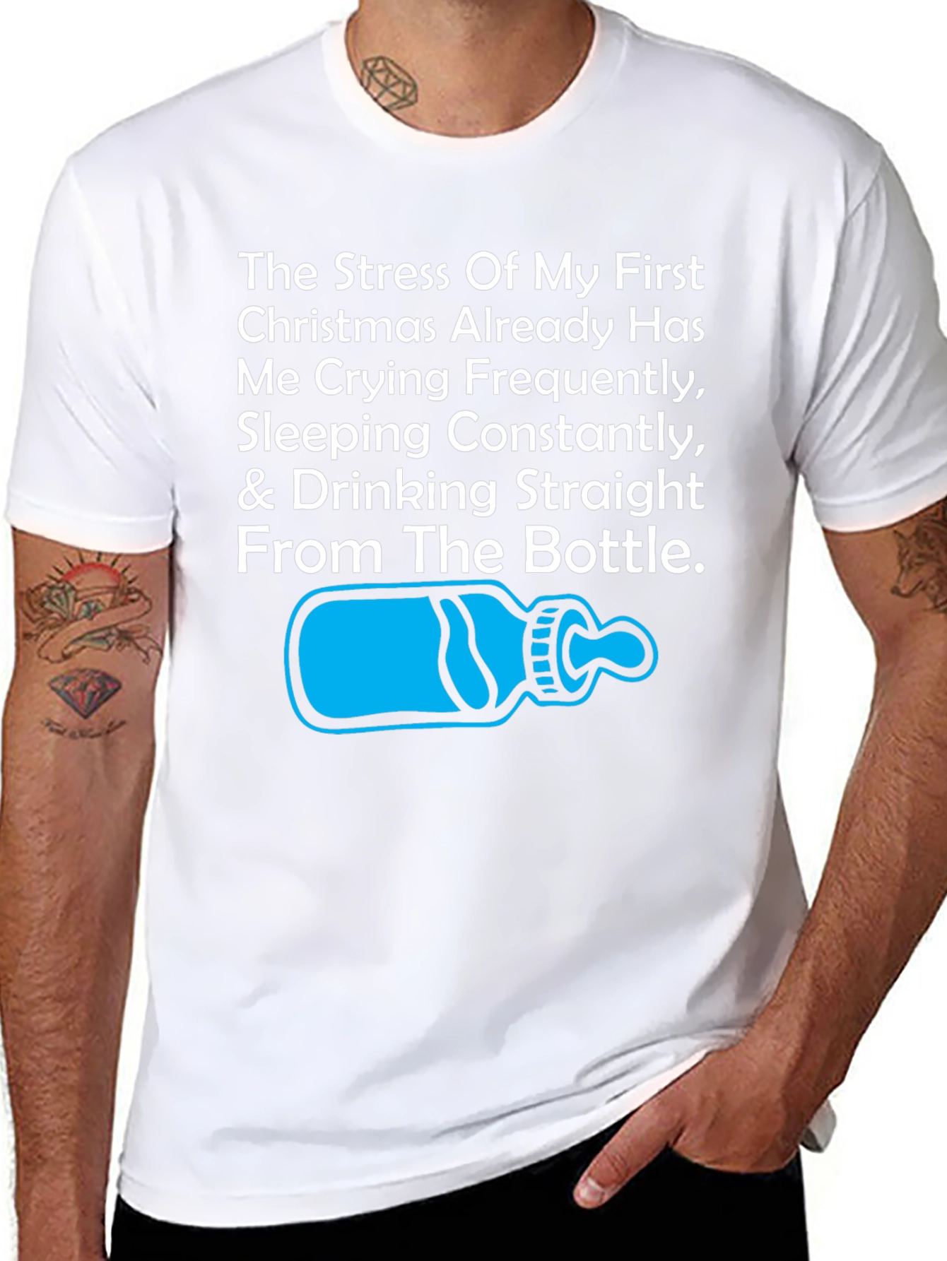 Funny First Christmas Stress T-Shirt