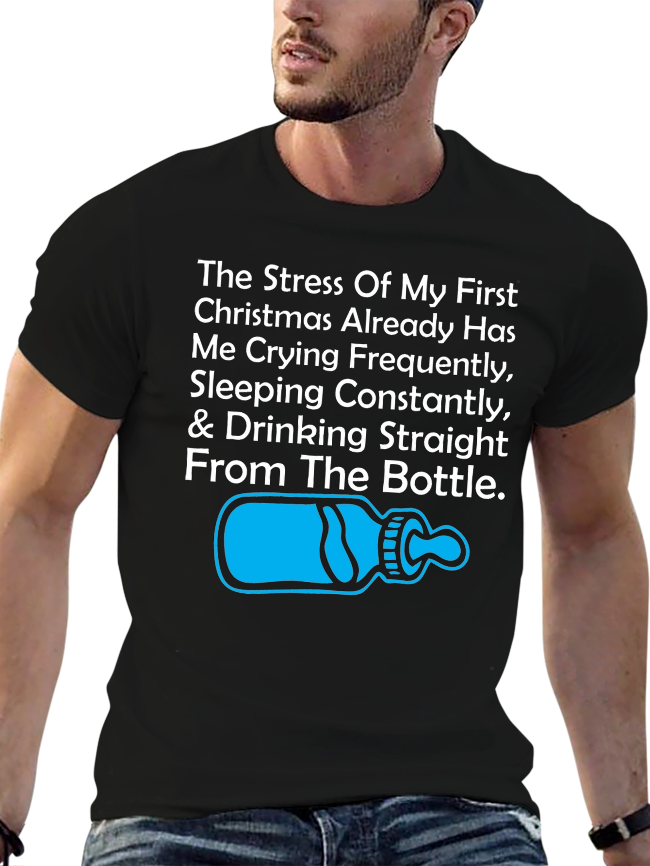 Funny First Christmas Stress T-Shirt