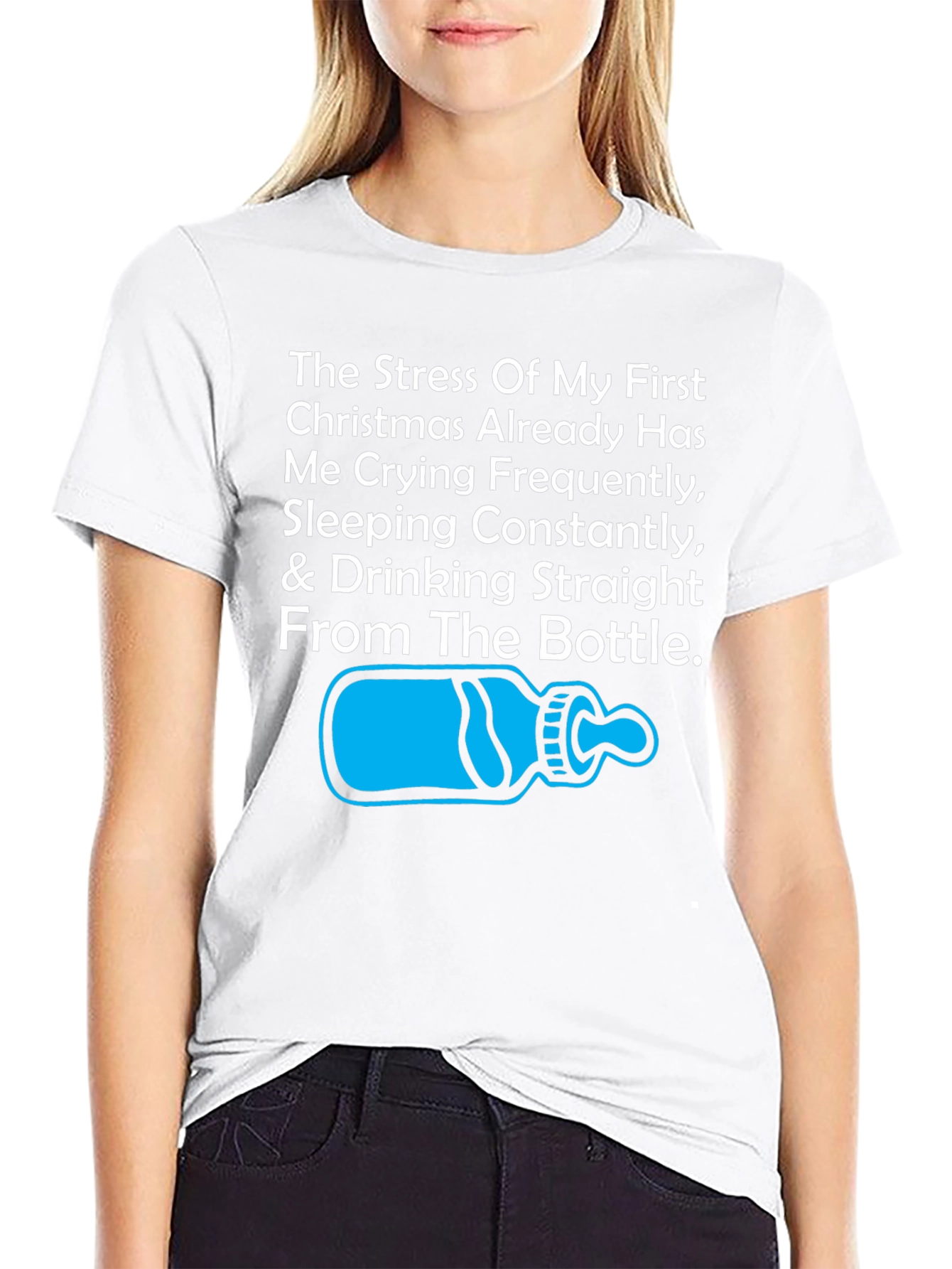 Funny First Christmas Stress T-Shirt