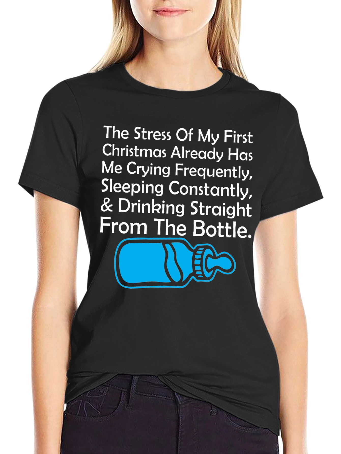 Funny First Christmas Stress T-Shirt
