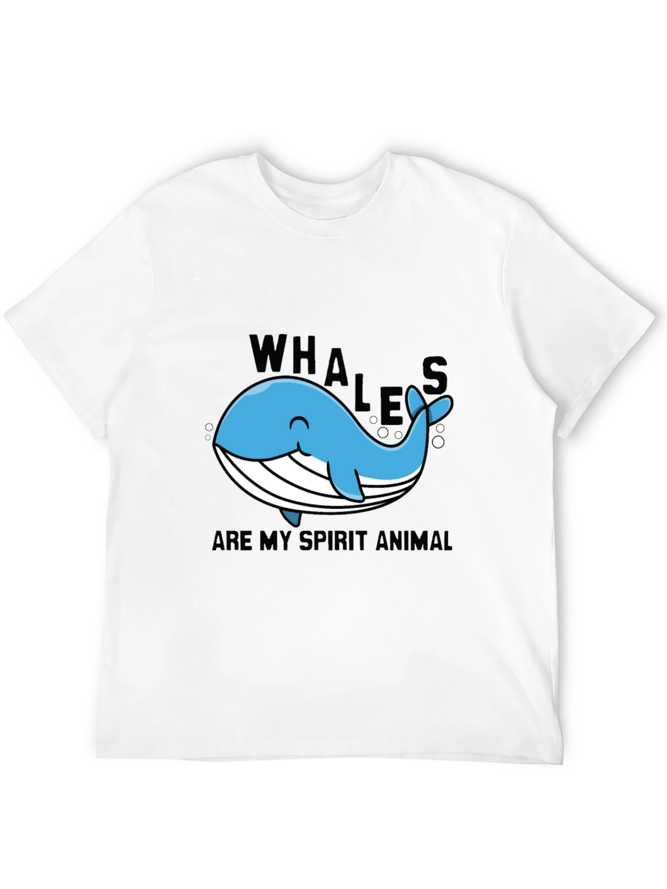 Whales are My Spirit Animal Black T-Shirt
