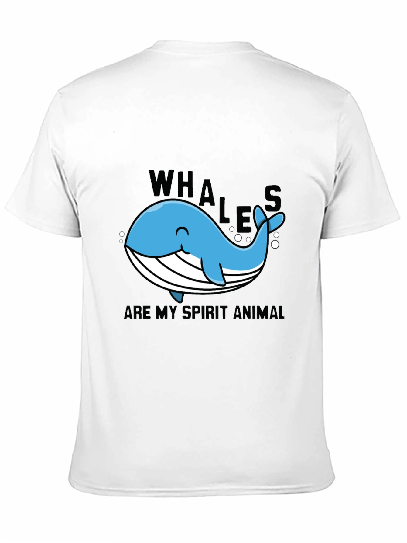 Whales are My Spirit Animal Black T-Shirt