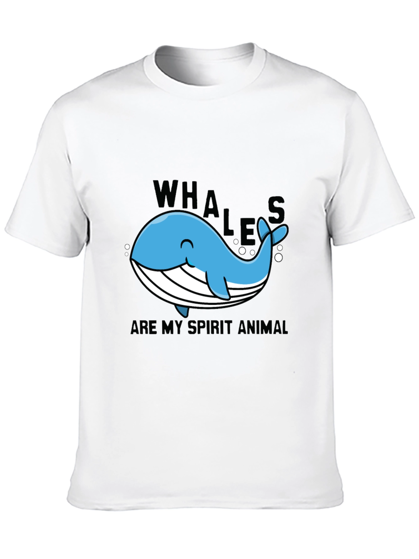 Whales are My Spirit Animal Black T-Shirt