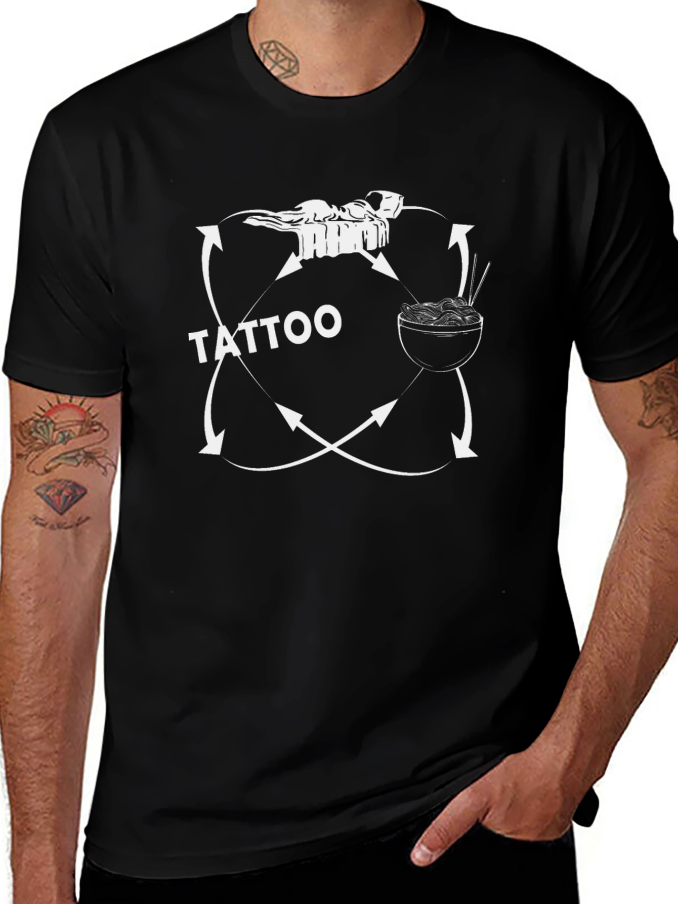 Tattoo Graphic Black T-Shirt
